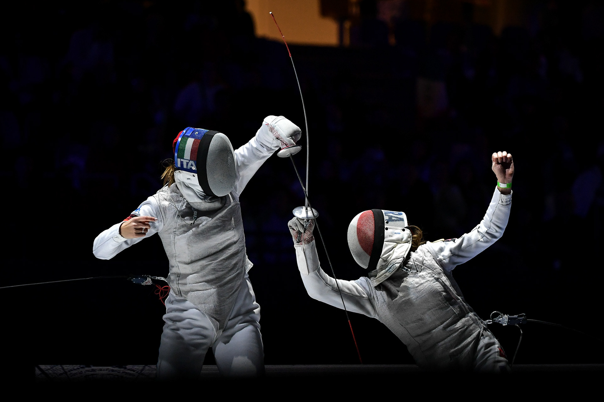 The final challenge of the Mazars Challenge International de Paris fencing men/women on January 14, 2024. Firas Abdullah / Abaca Press