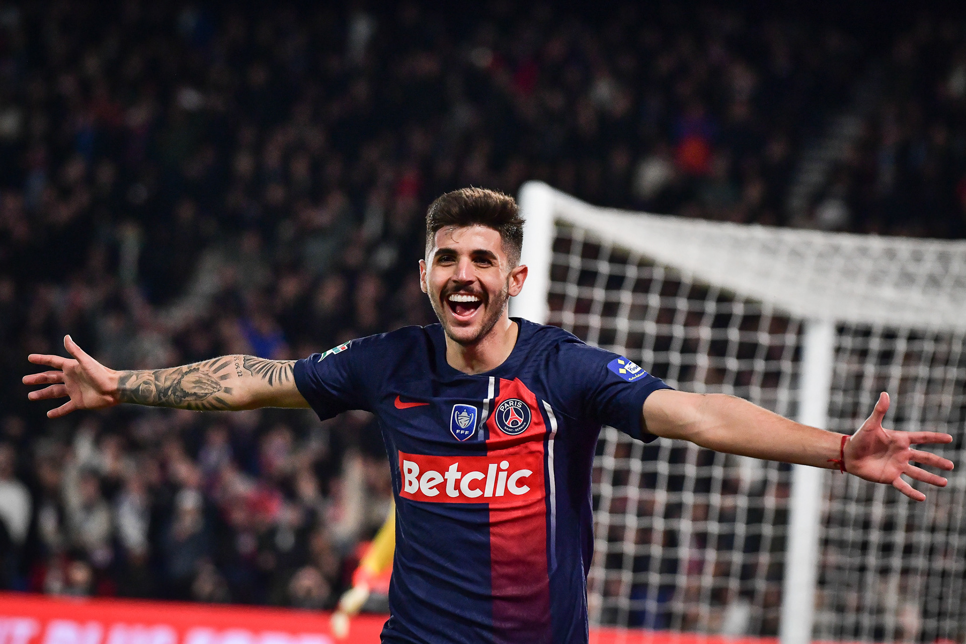 Highlights from the French Cup football match between Paris Saint-Germain and OGC Nice at the Parc des Princes stadium in Paris on March 13, 2024. Firas Abdullah / Abaca Press