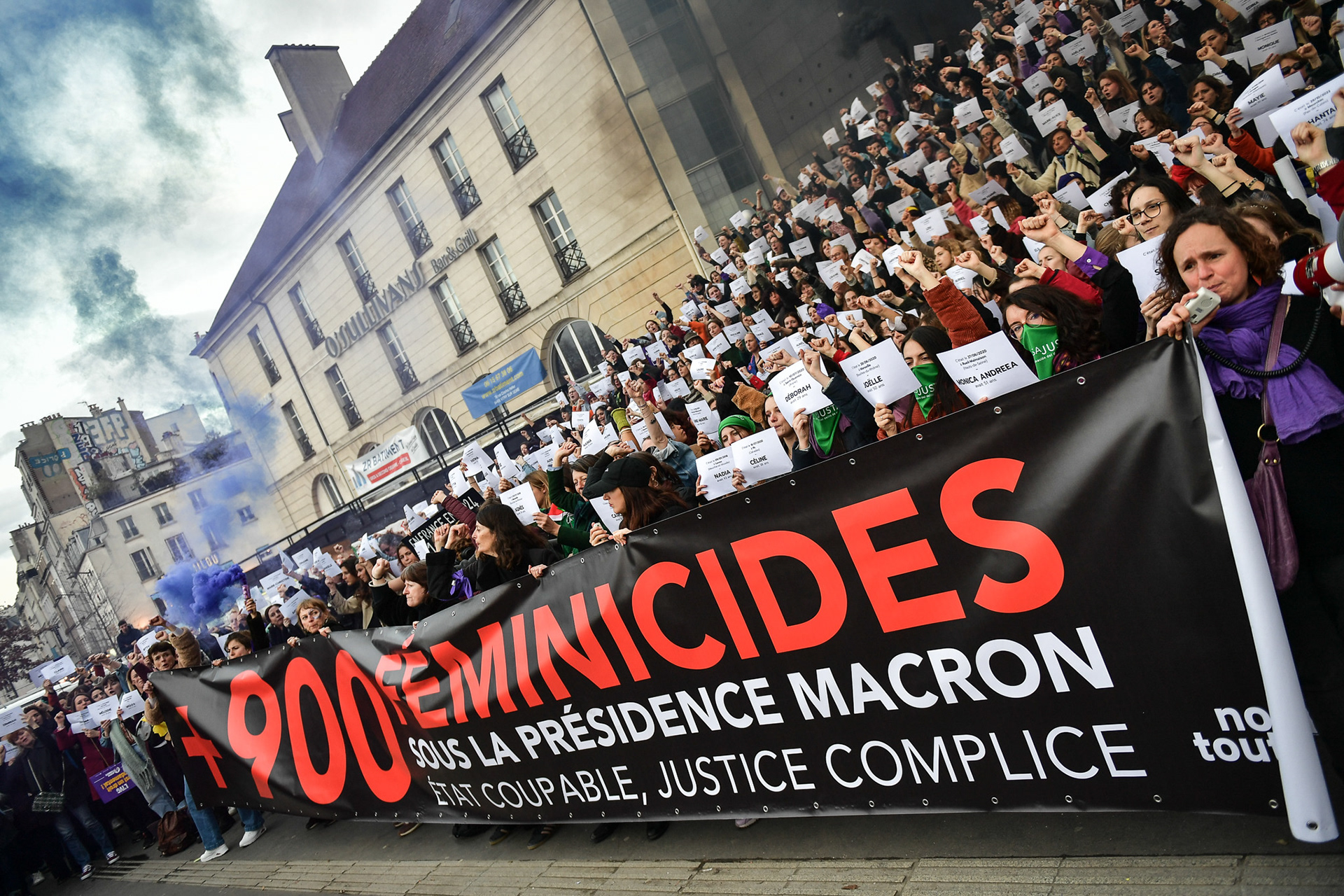 Protesters participate in a demonstration on the International Women's Day in Paris on March 8, 2024. Firas Abdullah / Abaca Press