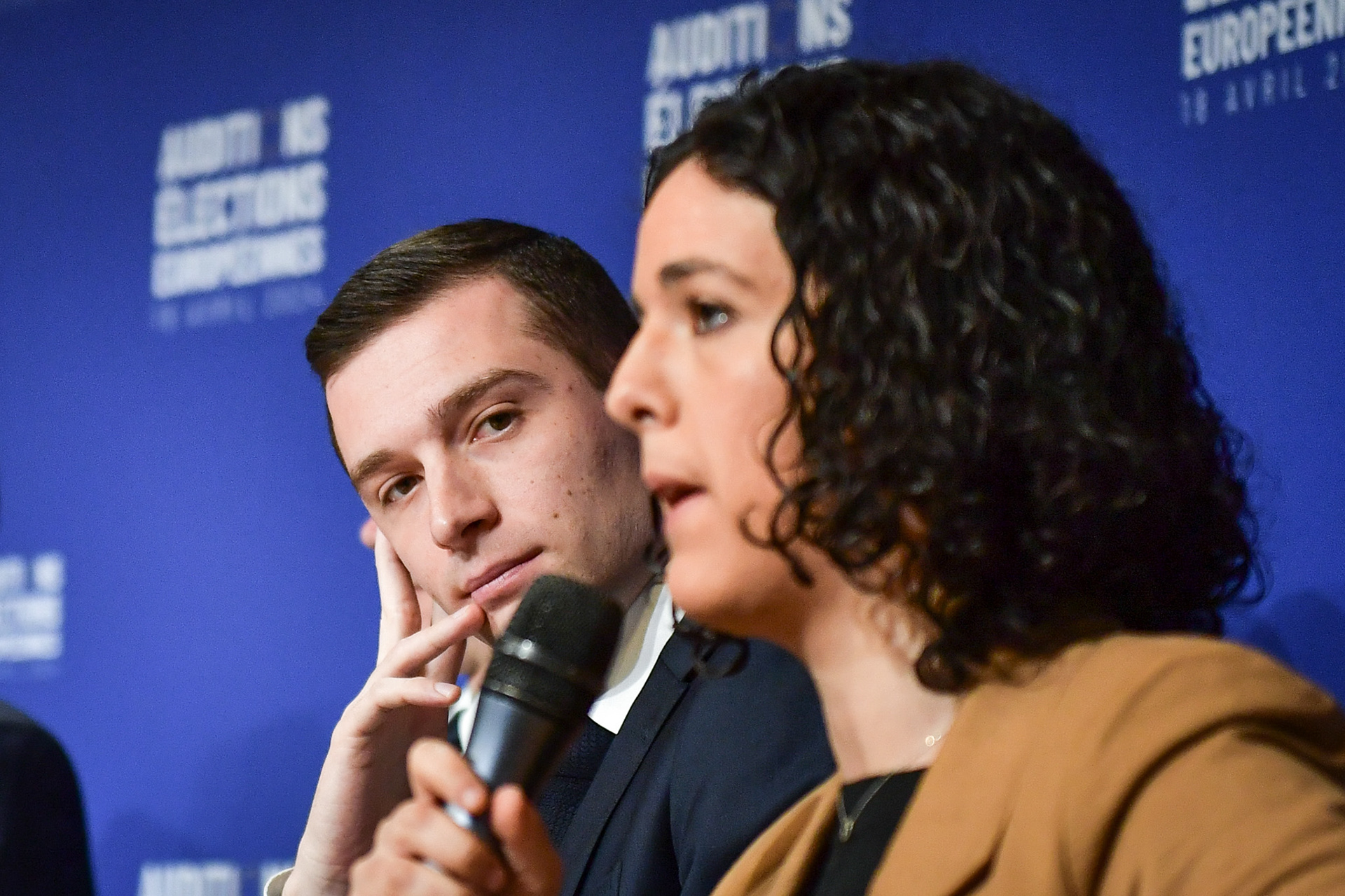Members of the European Parliament and heads of lists for the European elections attend a hearing event of the main candidates for the forthcoming European elections in Paris on April 18, 2024. Firas Abdullah / Abaca Press