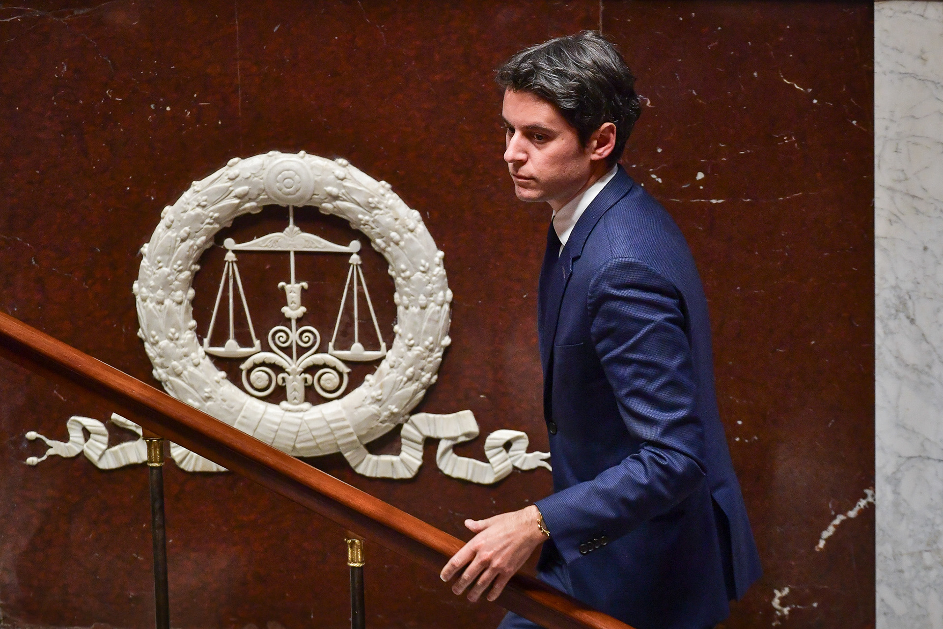 French Prime Minister Gabriel Attal announces the general political declaration at the National Assembly in Paris on January 30, 2024. Firas Abdullah / Abaca Press