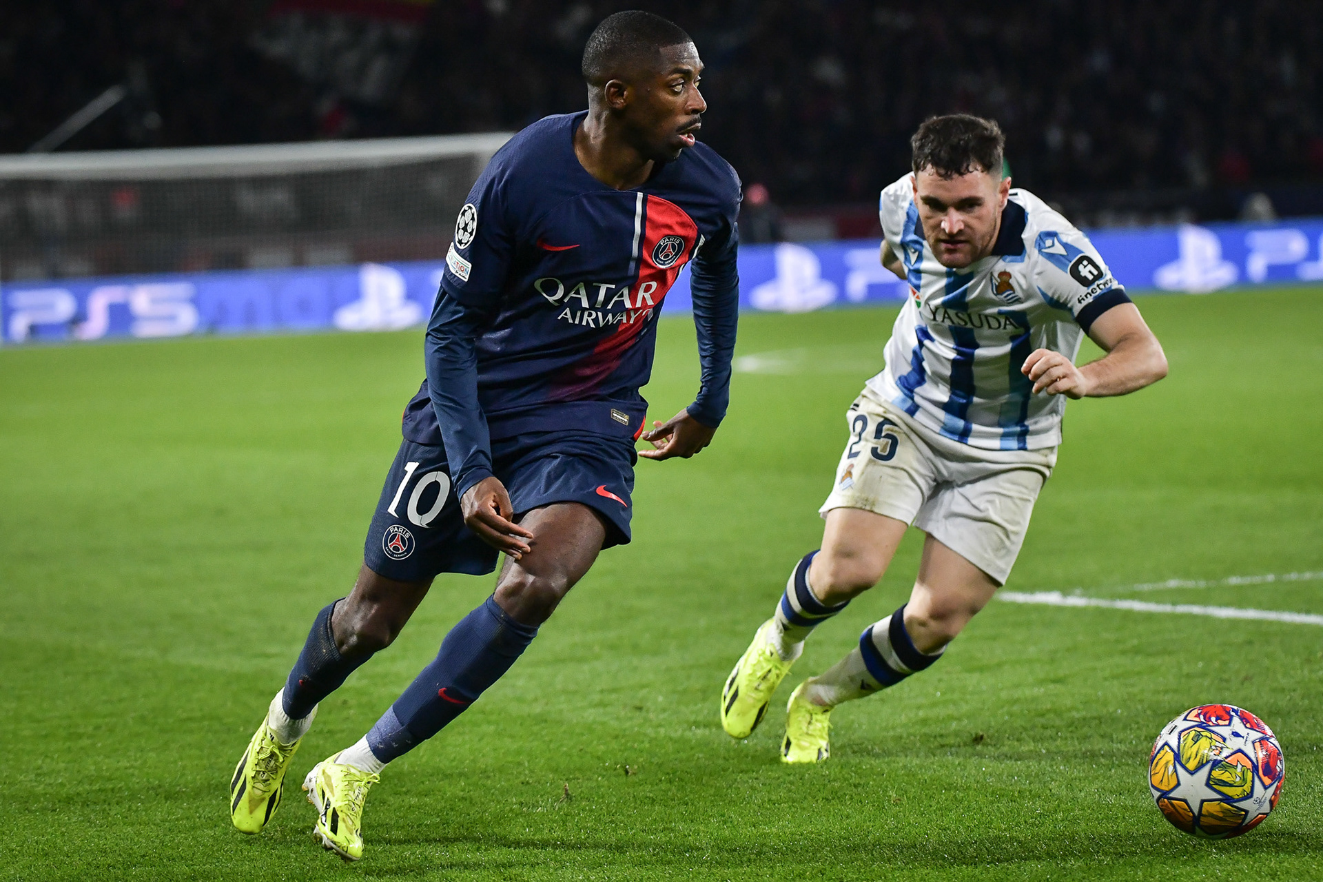 Highlights from the UEFA Champions League football match between Paris Saint-Germain and Real Sociedad at the Parc des Princes stadium in Paris on February 14, 2024. Firas Abdullah / Abaca Press