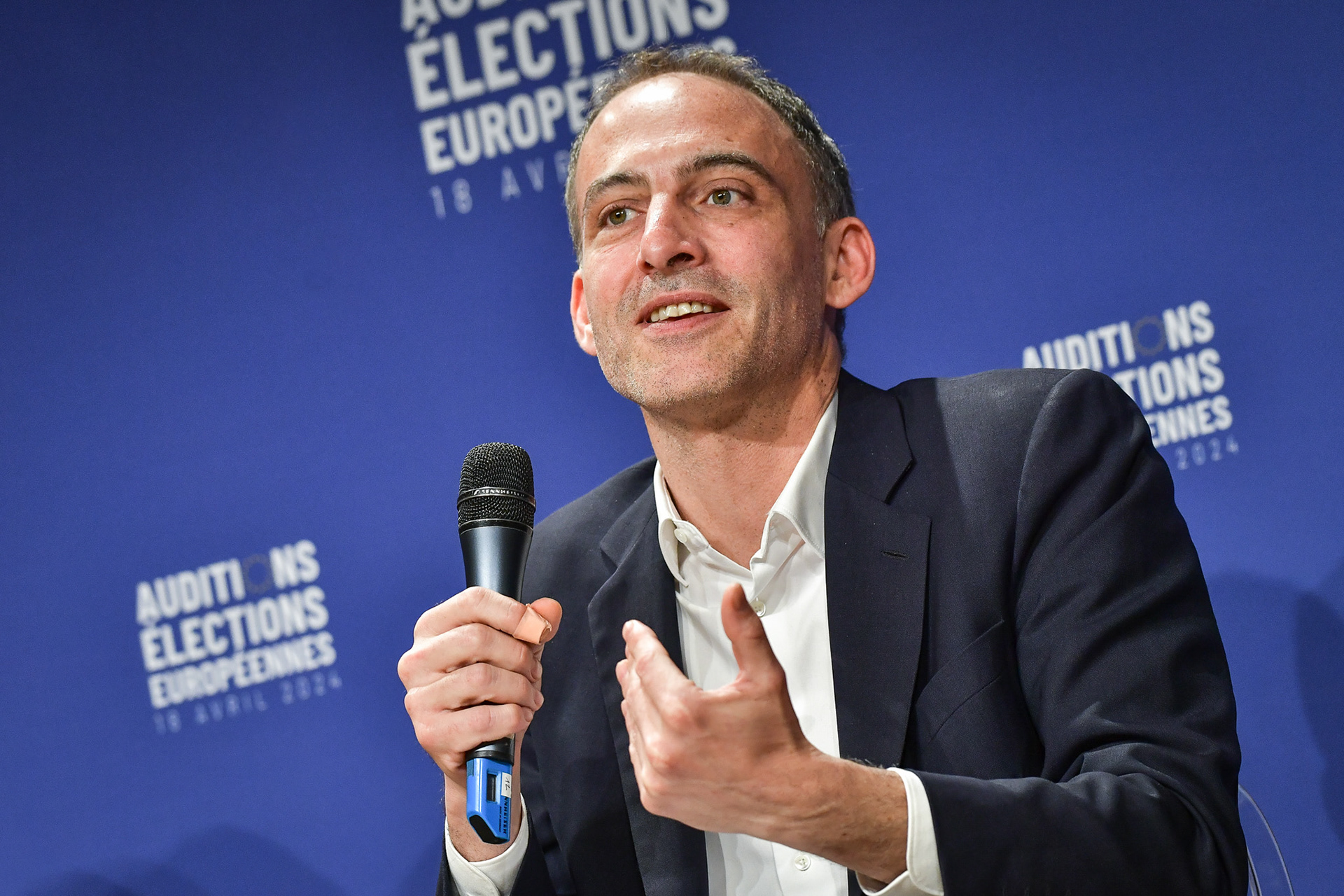 Members of the European Parliament and heads of lists for the European elections attend a hearing event of the main candidates for the forthcoming European elections in Paris on April 18, 2024. Firas Abdullah / Abaca Press