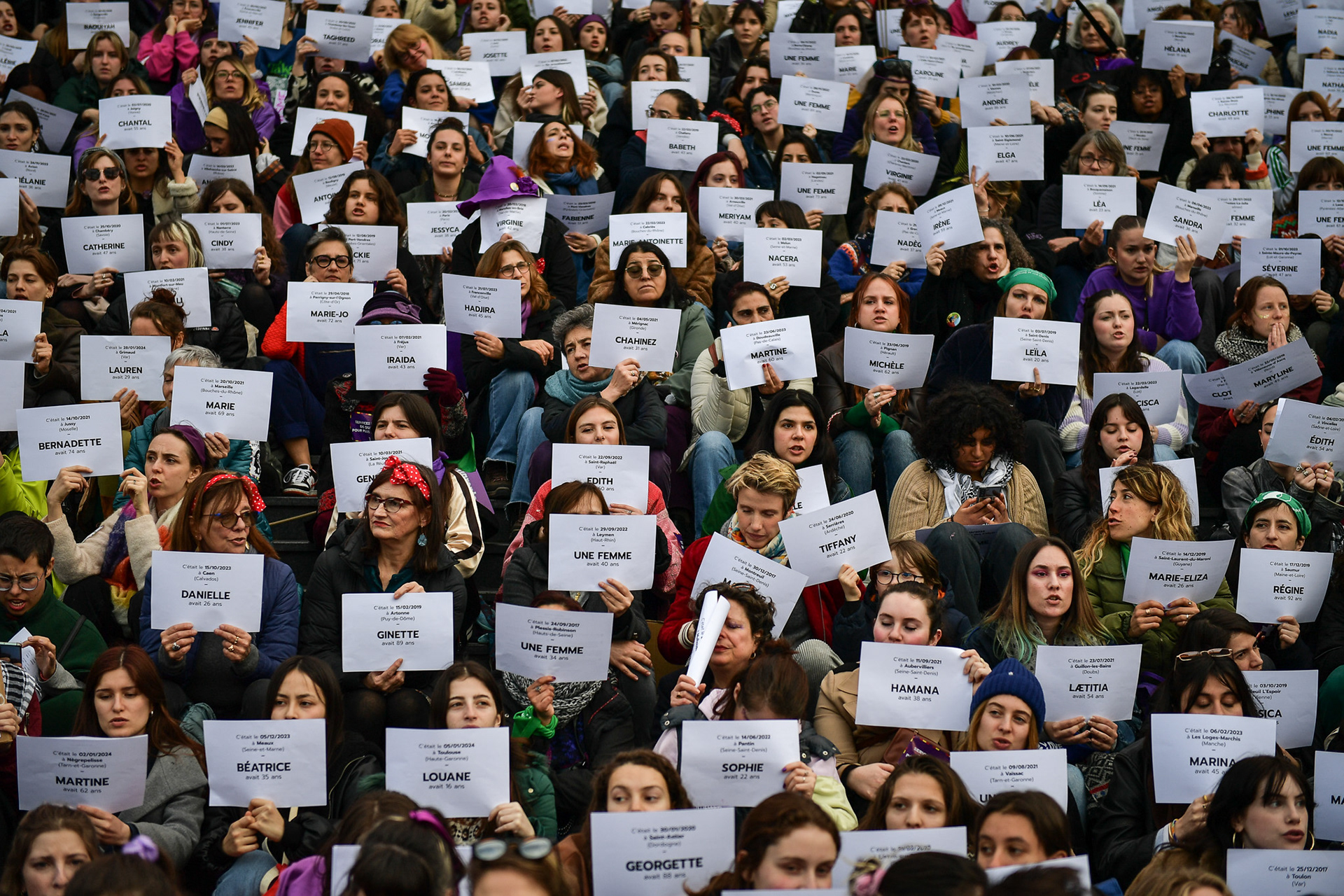 Protesters participate in a demonstration on the International Women's Day in Paris on March 8, 2024. Firas Abdullah / Abaca Press