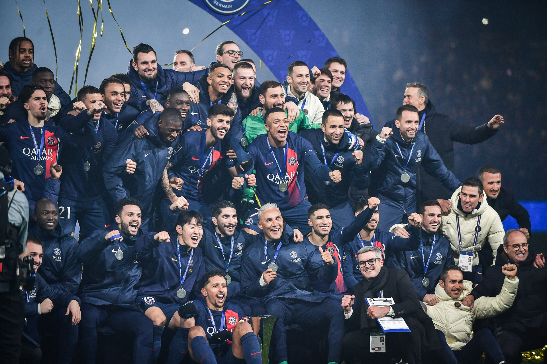 Paris Saint-Germain wins over Toulouse FC on the 2023 Trophee des Champions football match at the Parc des Princes stadium in Paris on January 3, 2024. Firas Abdullah / Abaca Press