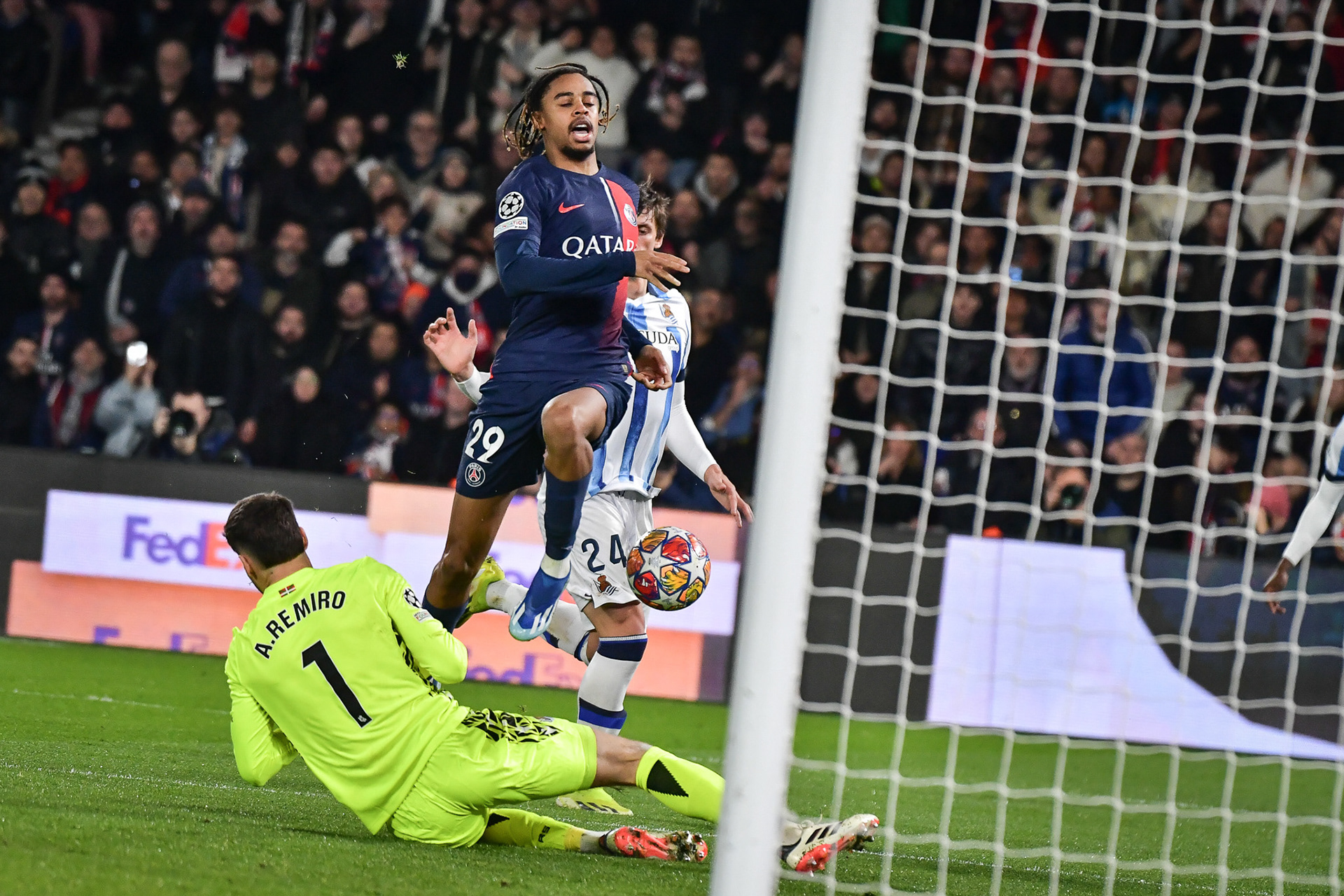 Highlights from the UEFA Champions League football match between Paris Saint-Germain and Real Sociedad at the Parc des Princes stadium in Paris on February 14, 2024. Firas Abdullah / Abaca Press