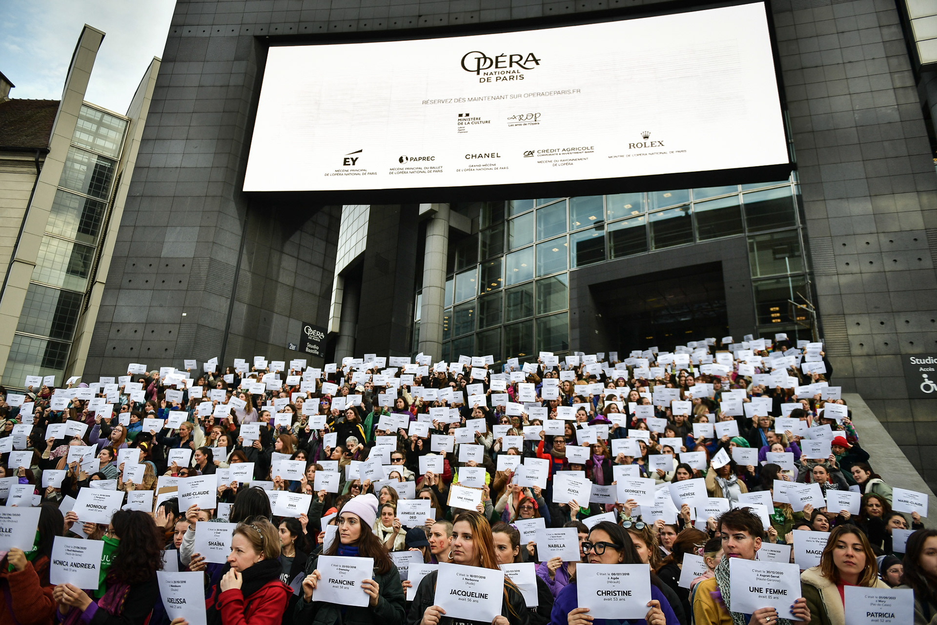 Protesters participate in a demonstration on the International Women's Day in Paris on March 8, 2024. Firas Abdullah / Abaca Press