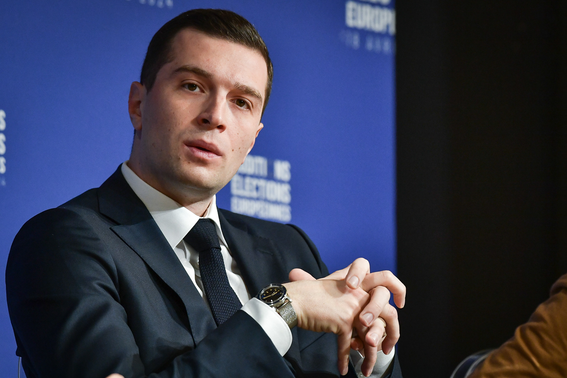 Members of the European Parliament and heads of lists for the European elections attend a hearing event of the main candidates for the forthcoming European elections in Paris on April 18, 2024. Firas Abdullah / Abaca Press