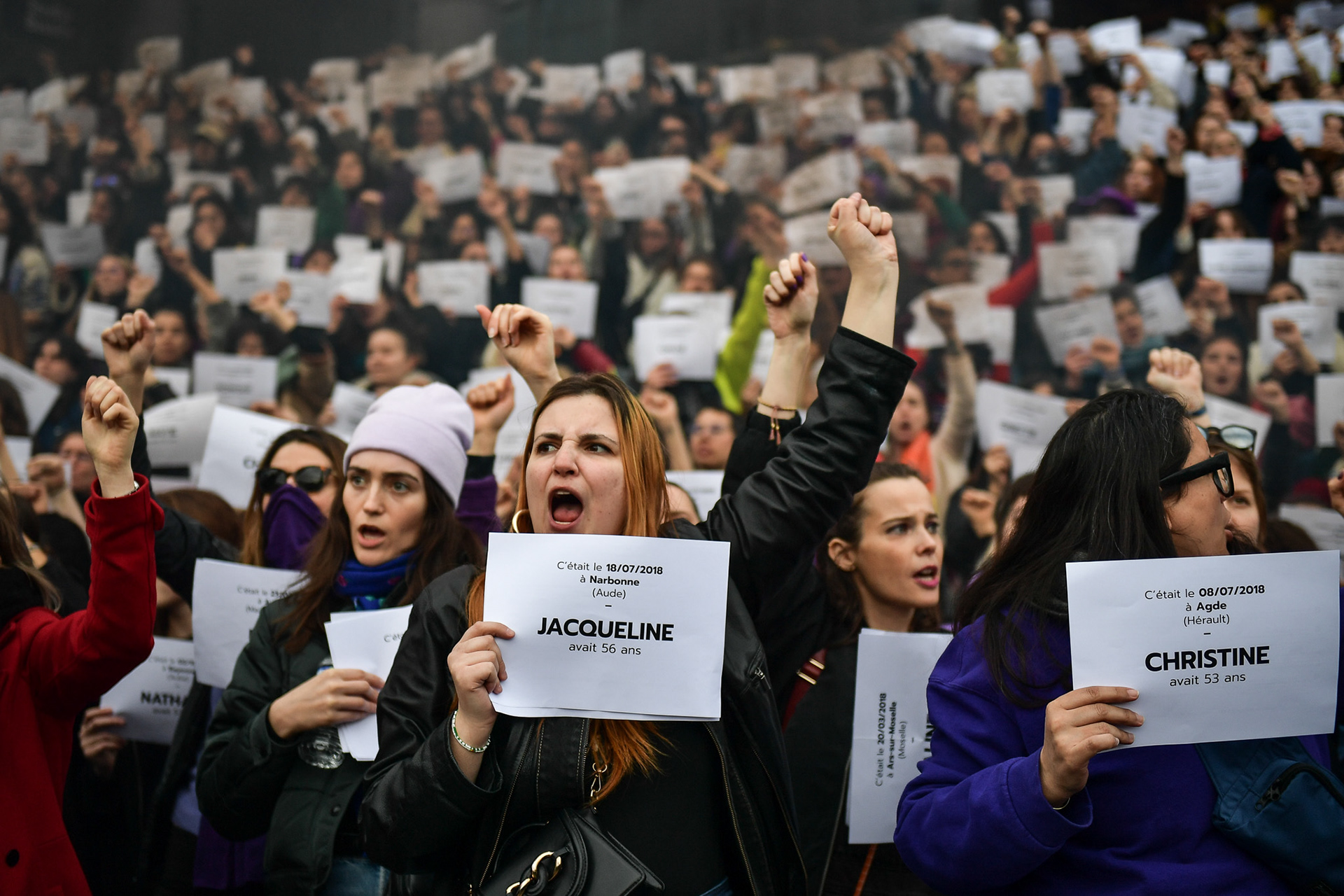 Protesters participate in a demonstration on the International Women's Day in Paris on March 8, 2024. Firas Abdullah / Abaca Press