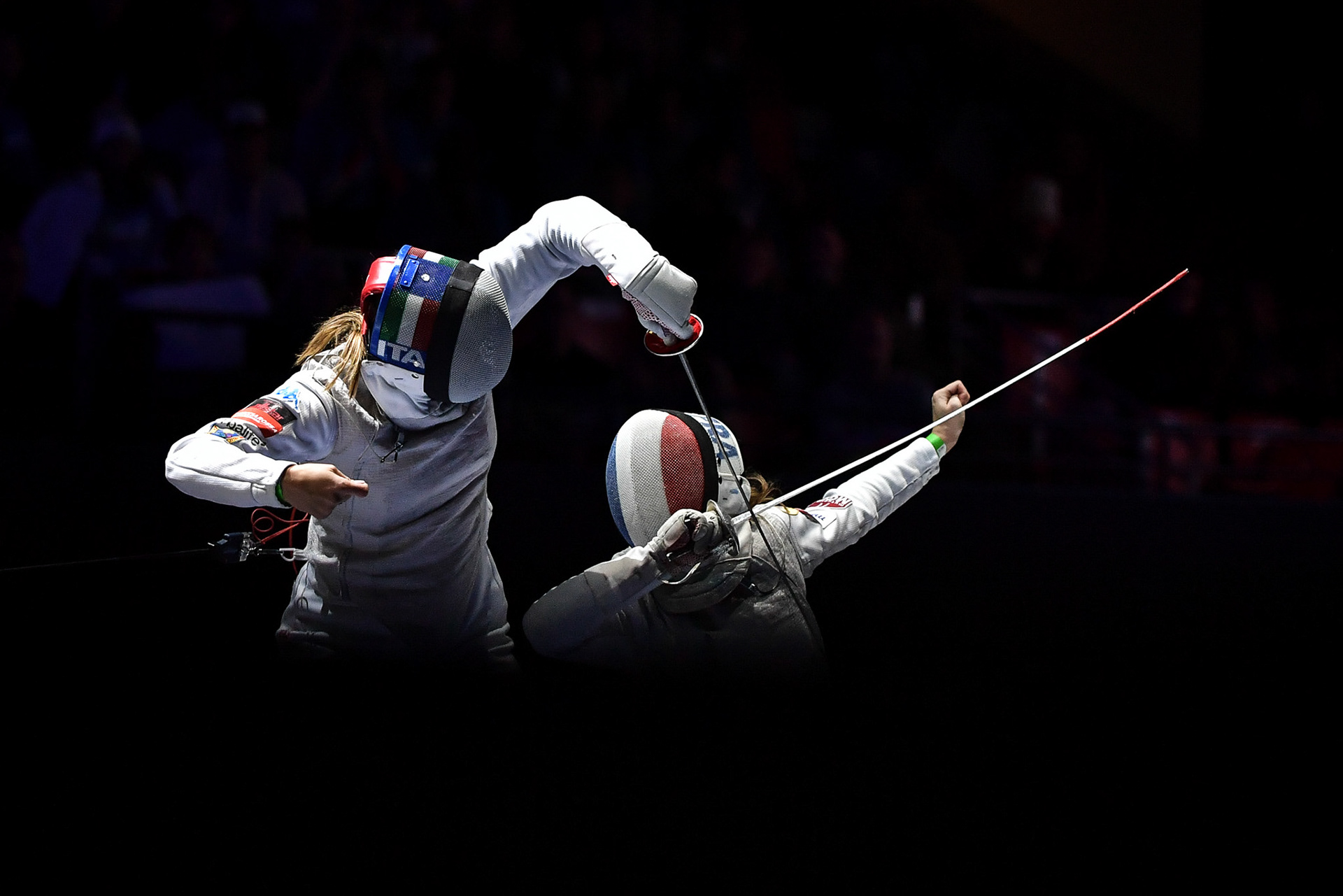 The final challenge of the Mazars Challenge International de Paris fencing men/women on January 14, 2024. Firas Abdullah / Abaca Press