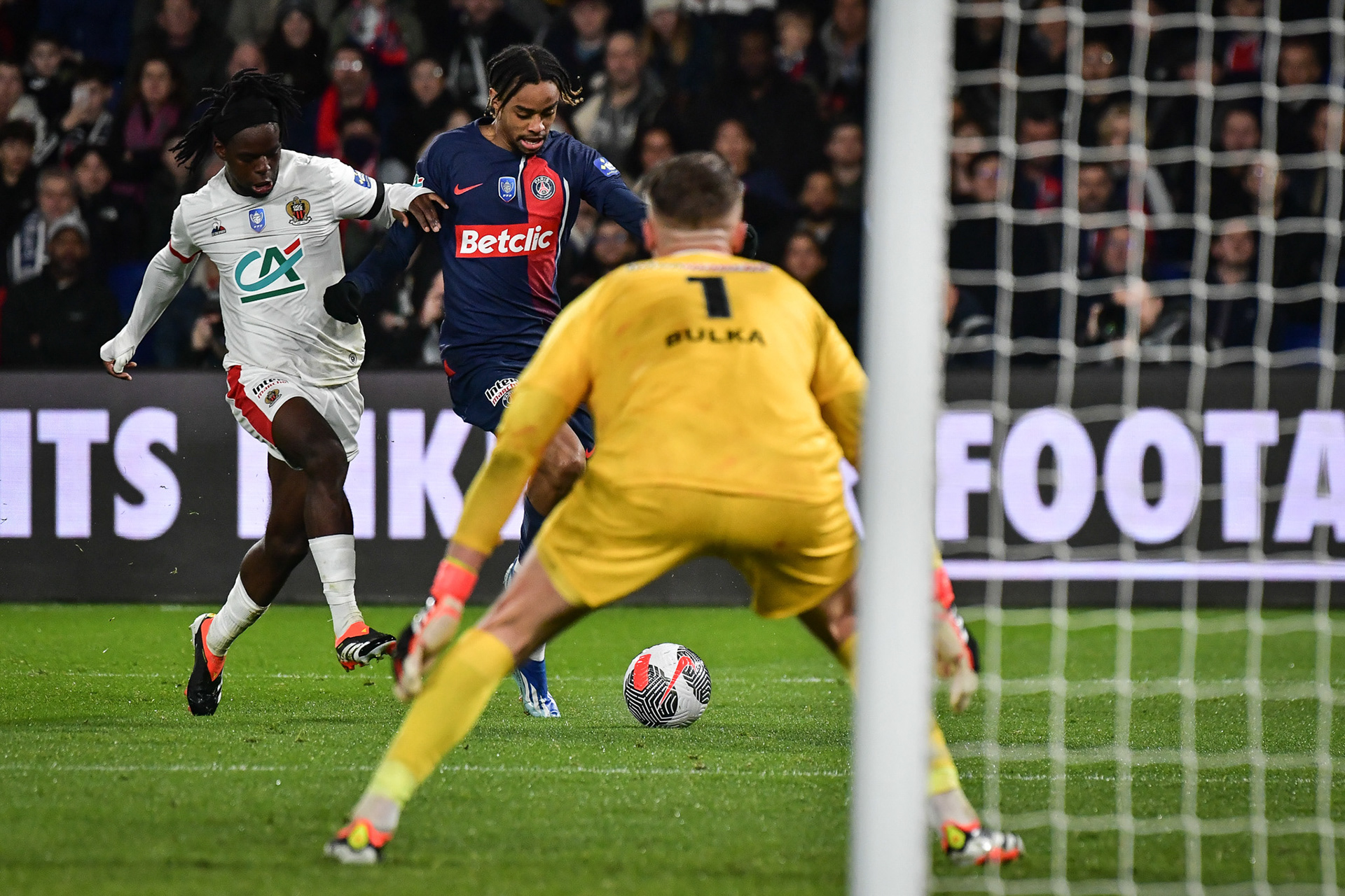Highlights from the French Cup football match between Paris Saint-Germain and OGC Nice at the Parc des Princes stadium in Paris on March 13, 2024. Firas Abdullah / Abaca Press