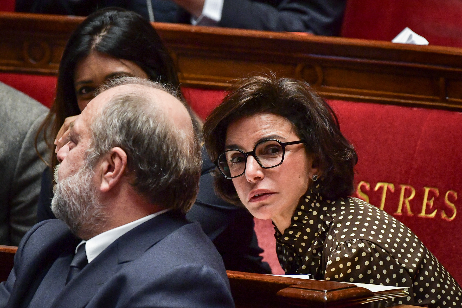 French Culture Minister Rachida Dati looks on during a session of questions to the government at the National Assembly in Paris on January 30, 2024. Firas Abdullah / Abaca Press