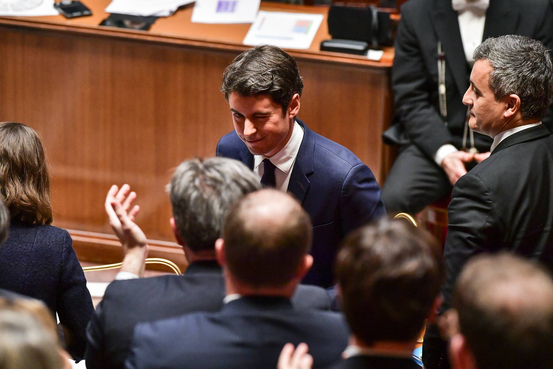 French Prime Minister Gabriel Attal announces the general political declaration at the National Assembly in Paris on January 30, 2024. Firas Abdullah / Abaca Press