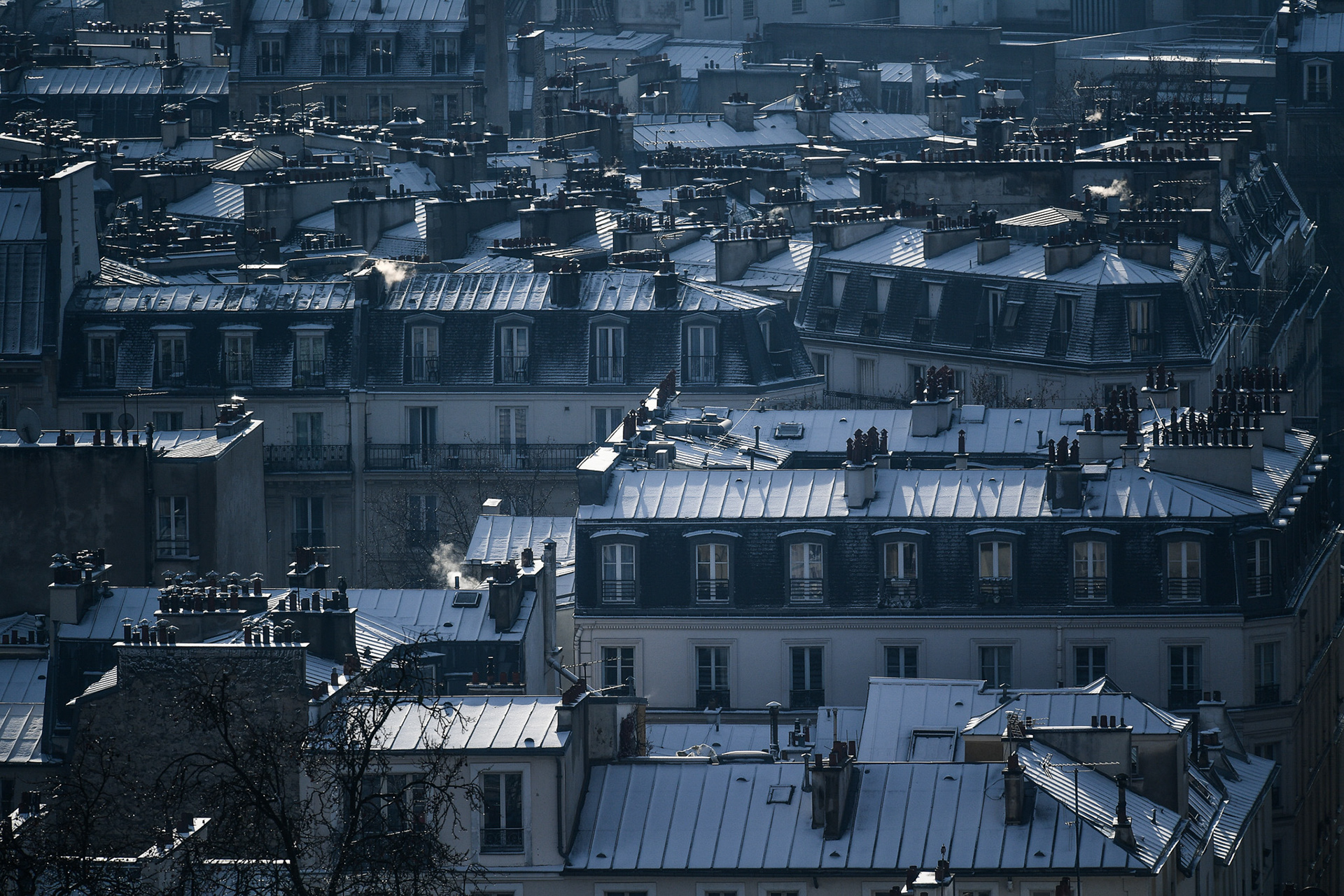 Views of the Montmartre neighborhood and Paris covered with snow on January 18, 2024. Firas Abdullah / Abaca Press