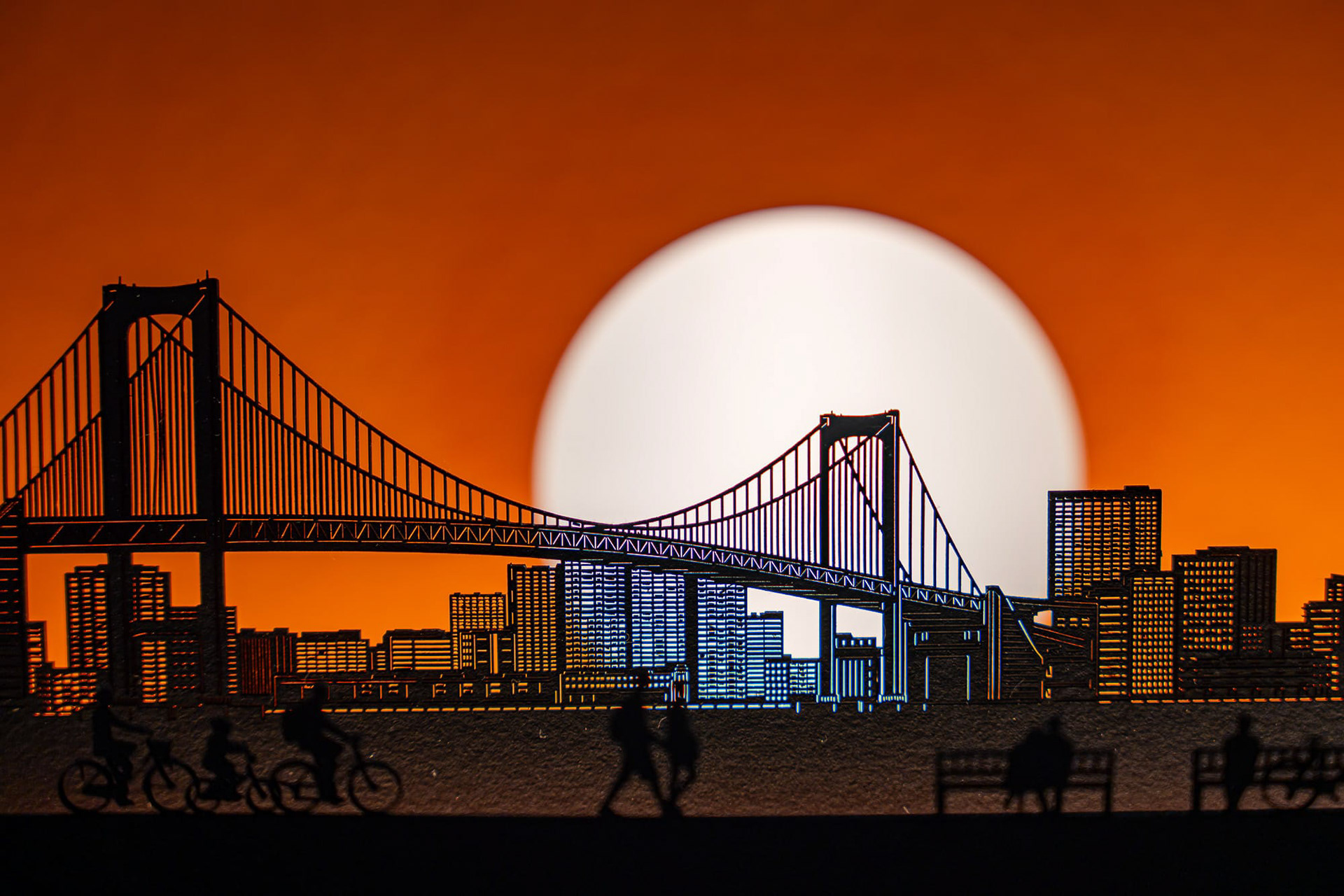 Laser printed paper cut out. 