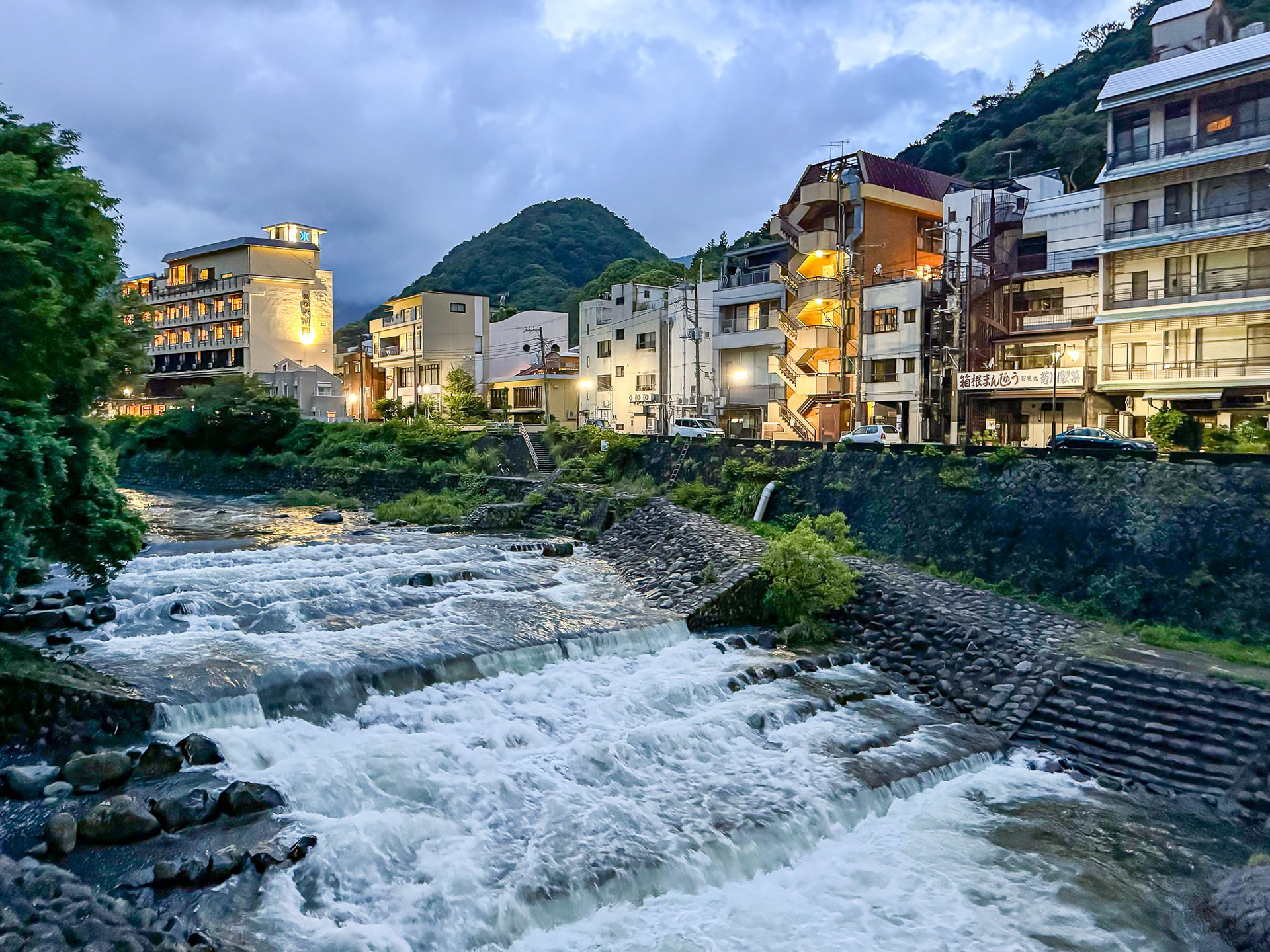 Hakone River at night 