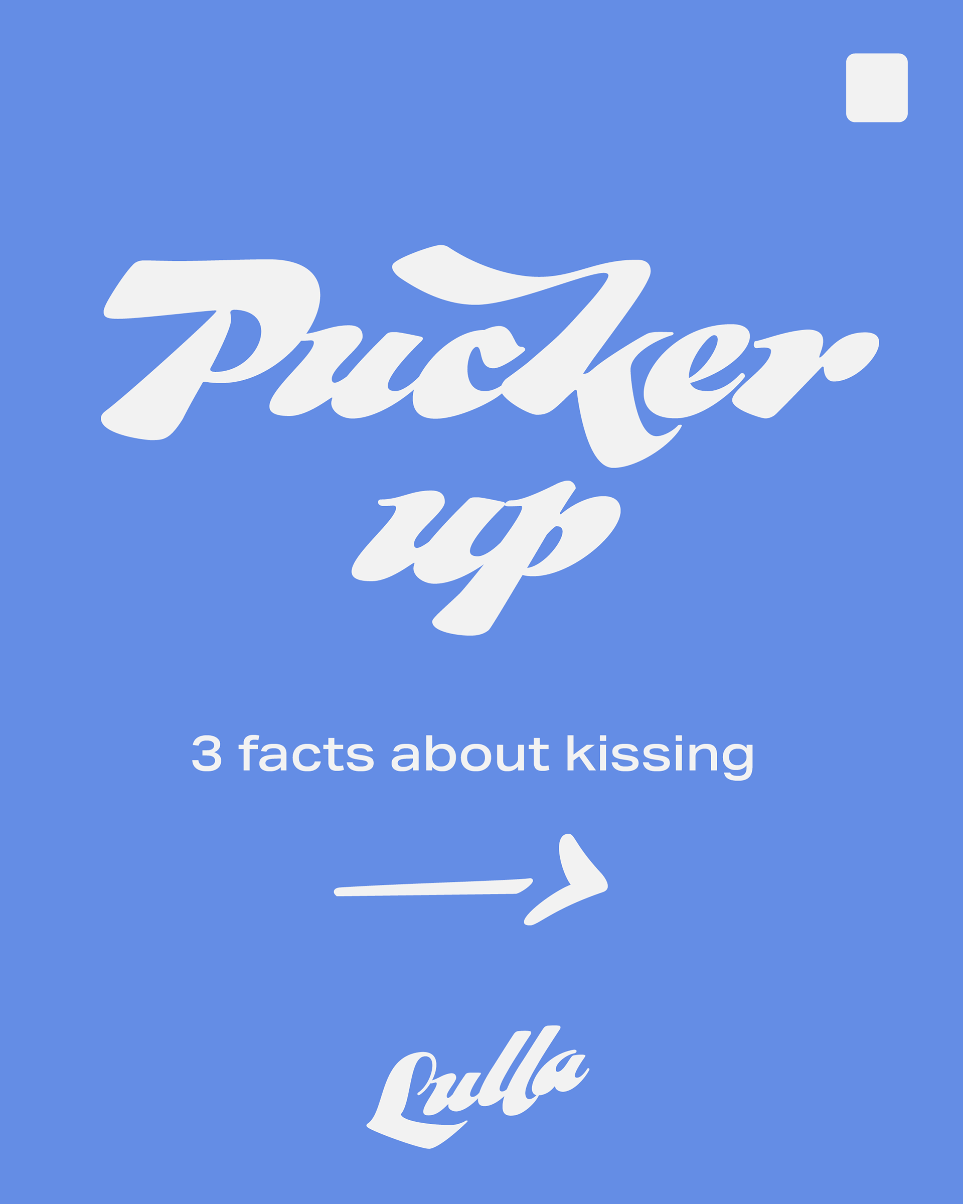 a graphic for social media use. caption "pucker up"