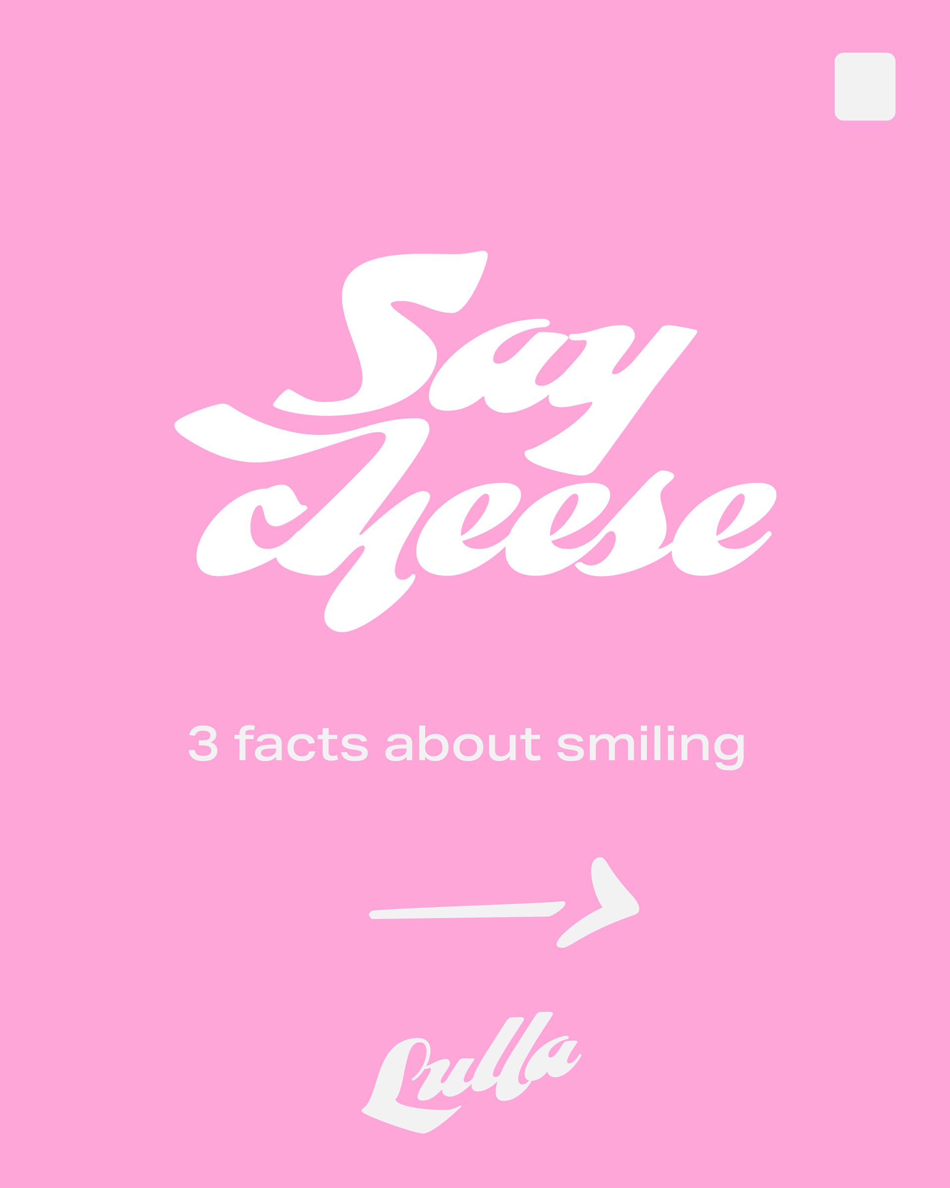 a graphic for social media use with the caption "say cheese"