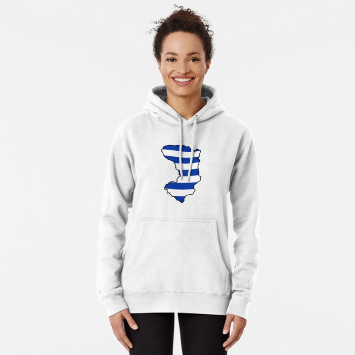 Chios Map Blue White Design