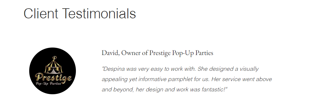 David, the visionary behind Prestige Pop-Up Parties, shares his glowing testimonial on our collaborative success.
