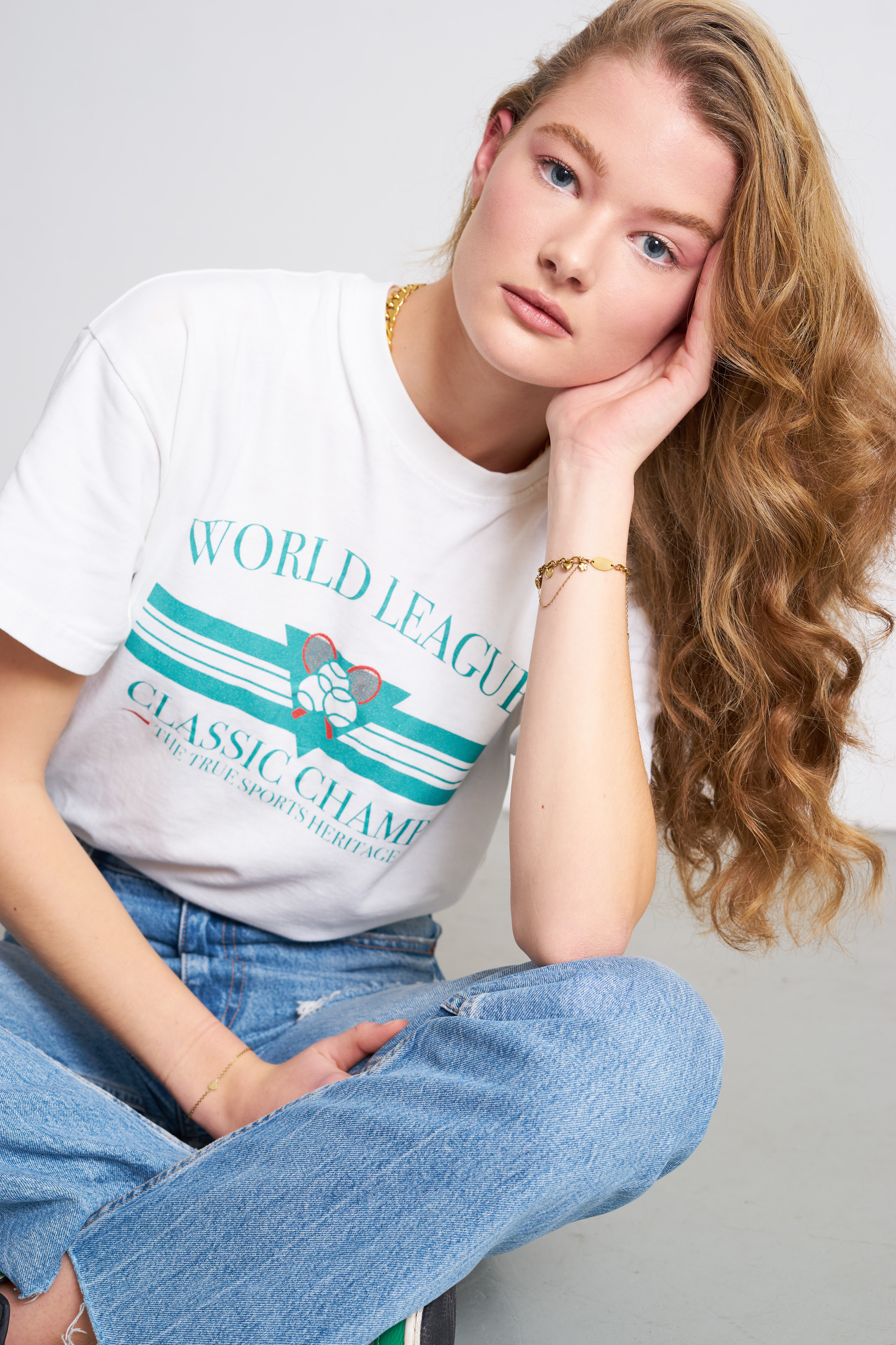 Noa Spoormaker is a fashion model with VDM in Amsterdam. Here she is shot by JMstudio in a t-shirt and jeans.
