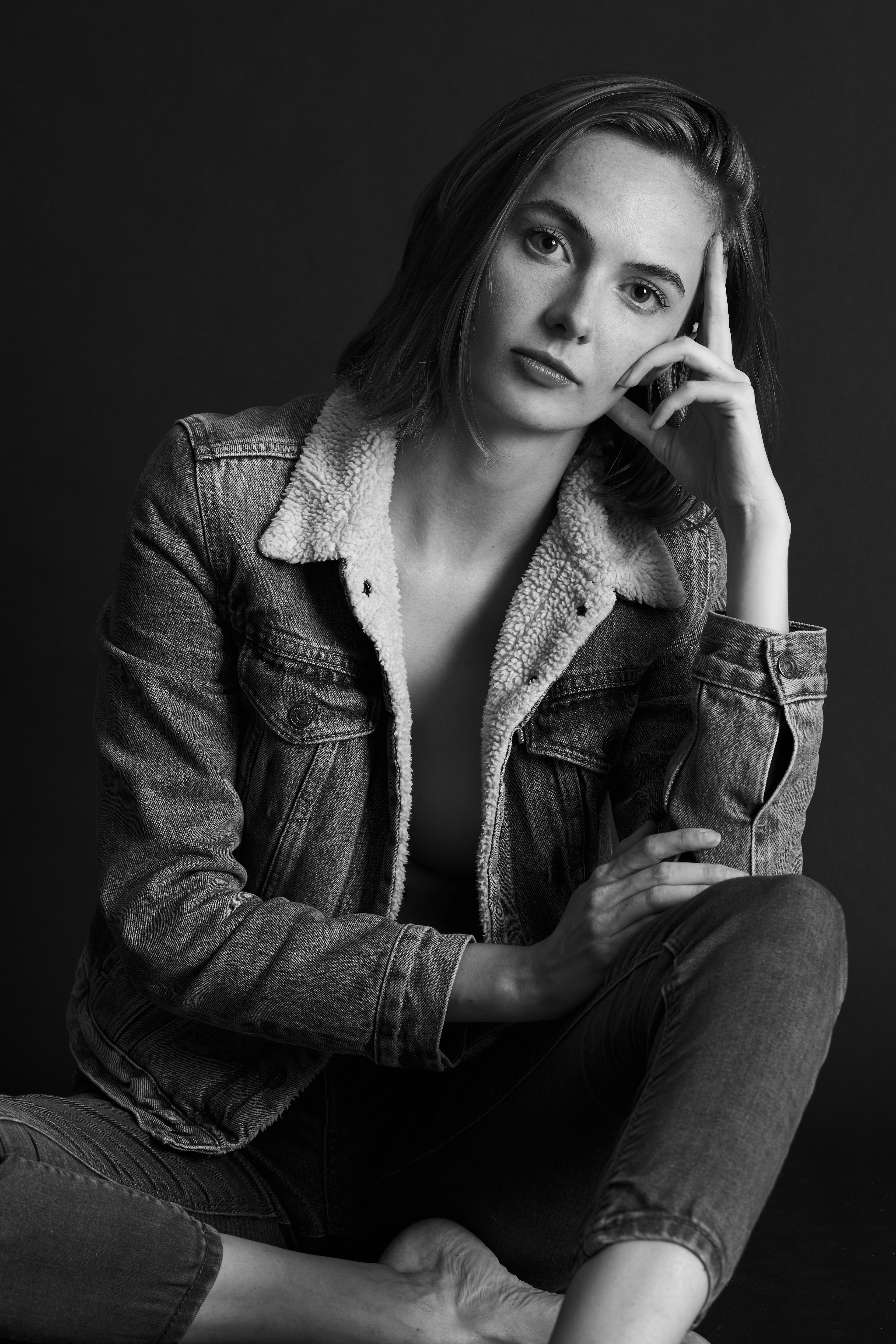 Noortje van Velzen from Holland's Next Top Model and Cachet Models in Denim and Underwear