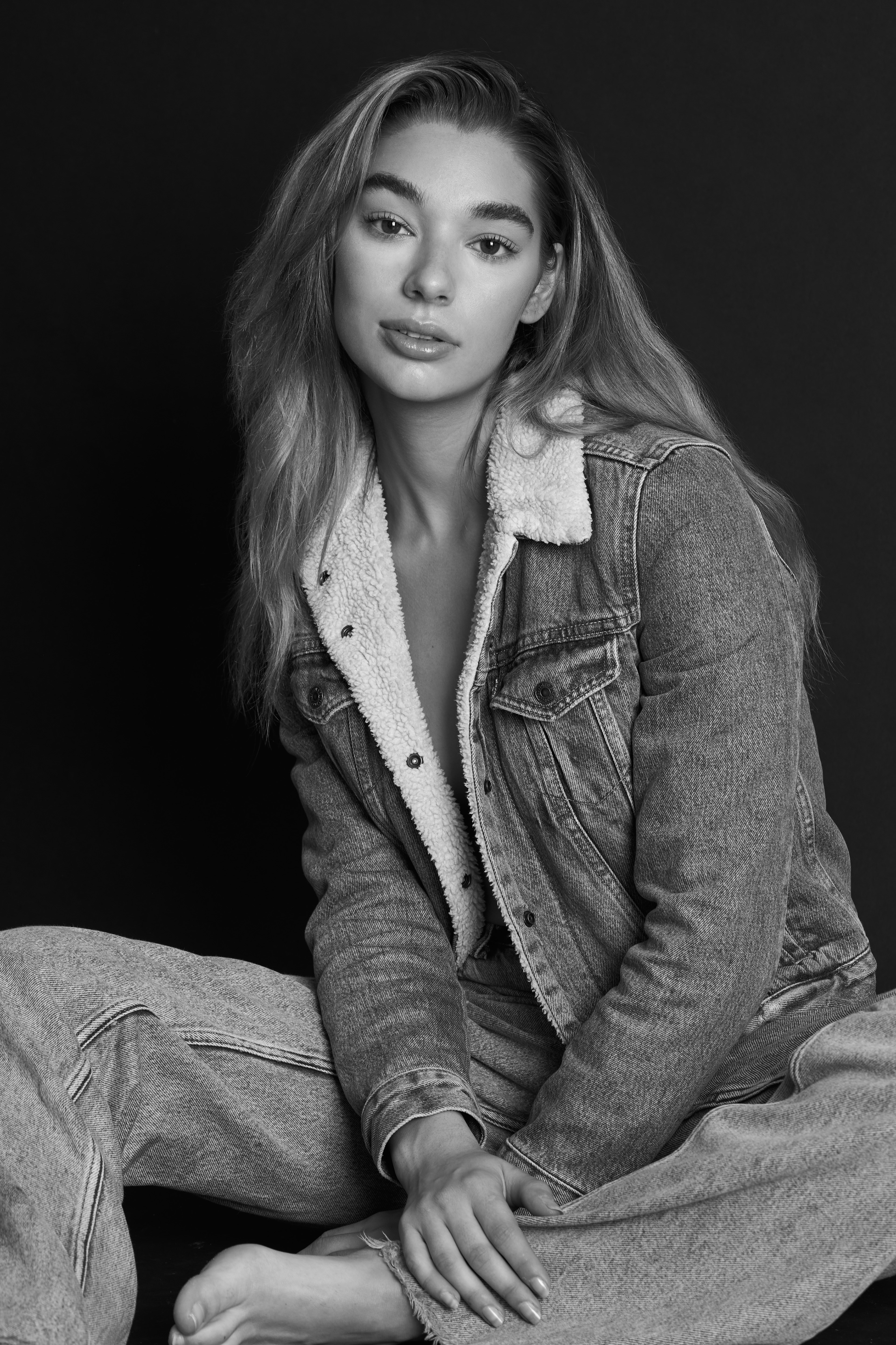 Isabelle Van Den Broek from Cachet Models in Denim and Underwear
