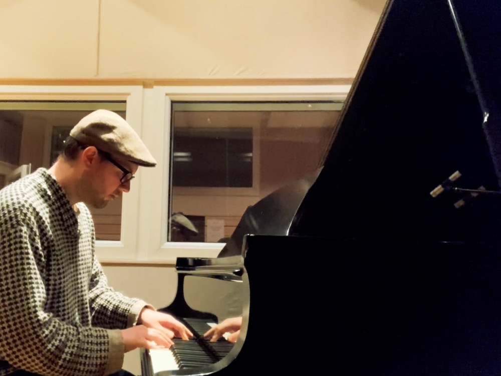 Laying down those piano tracks