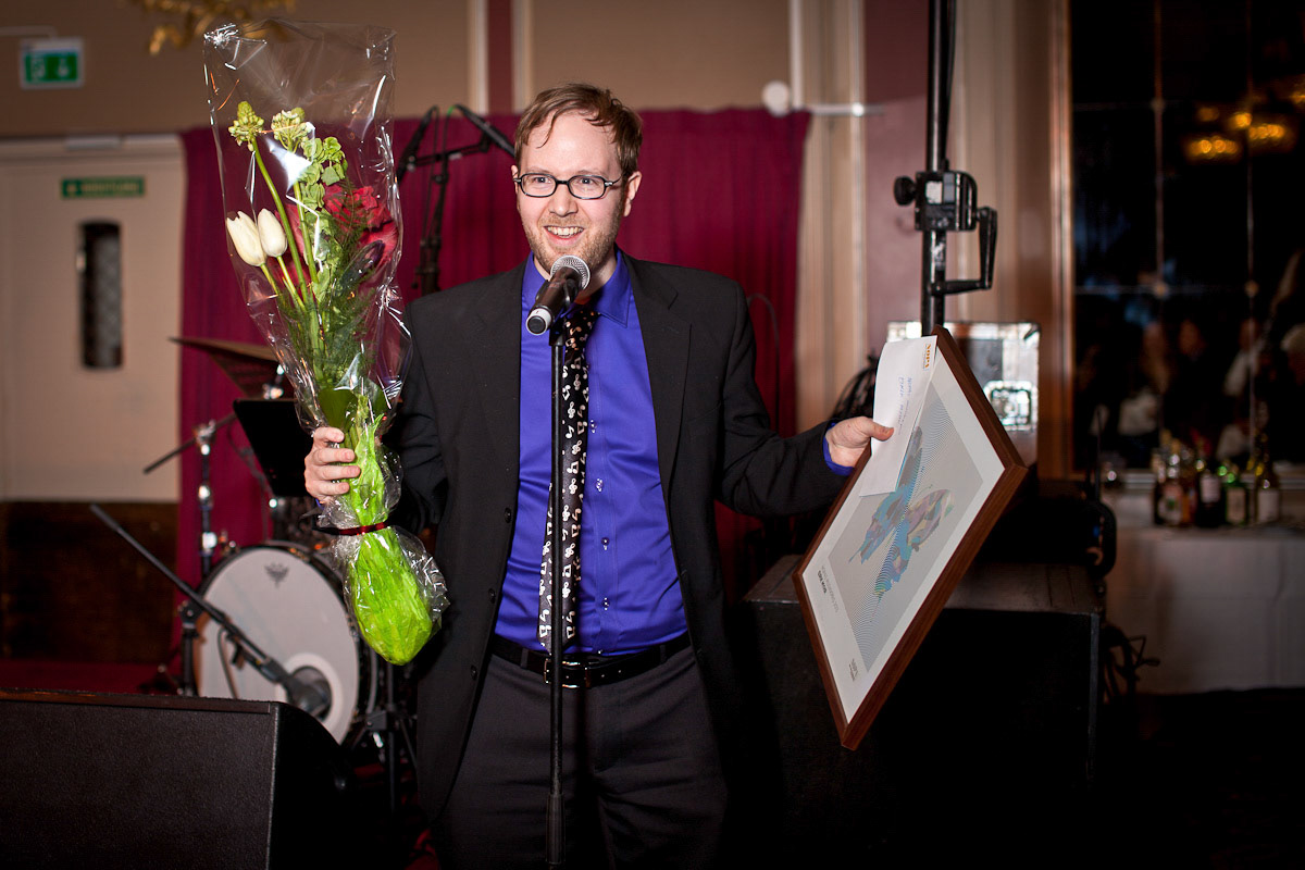Recieving the NOPA Music Award at the NOPA Gala Event in 2013 (Photo by Gry Monica Hellevik)