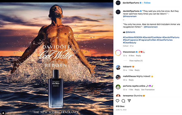Dennotation Drawings Erin Shuttle - Davidoff Cool Water Advertising Analysis