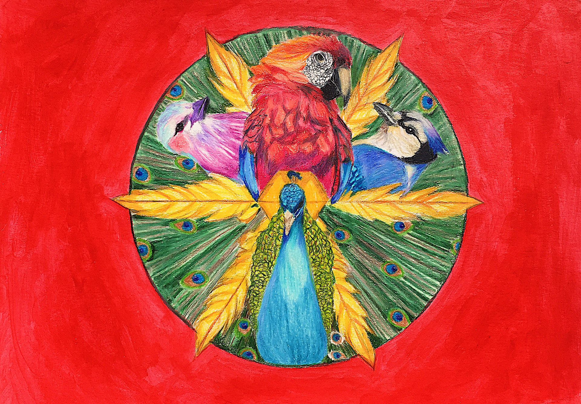 Acrylic and Prismacolor pencil 2017