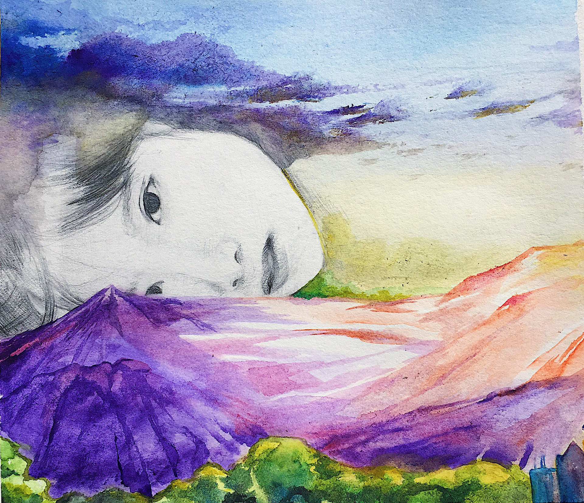 Watercolor and Graphite 2017