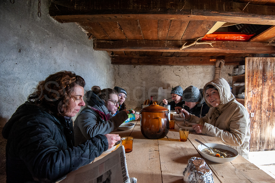 Repas à la cabane