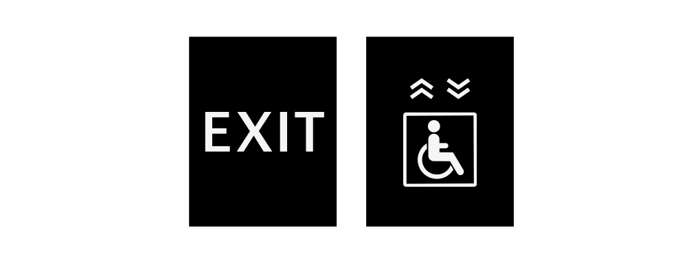 Exits: exit, accessible exit