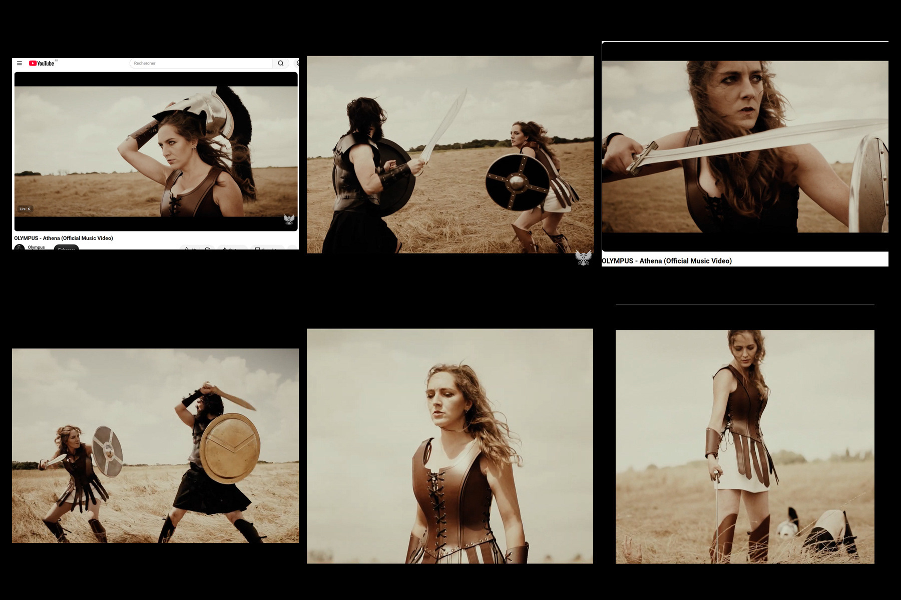 OLYMPUS — Athena (Official Music Video) On-screen performance as Athena and combat choreography by me, drawing on my HEMA experience