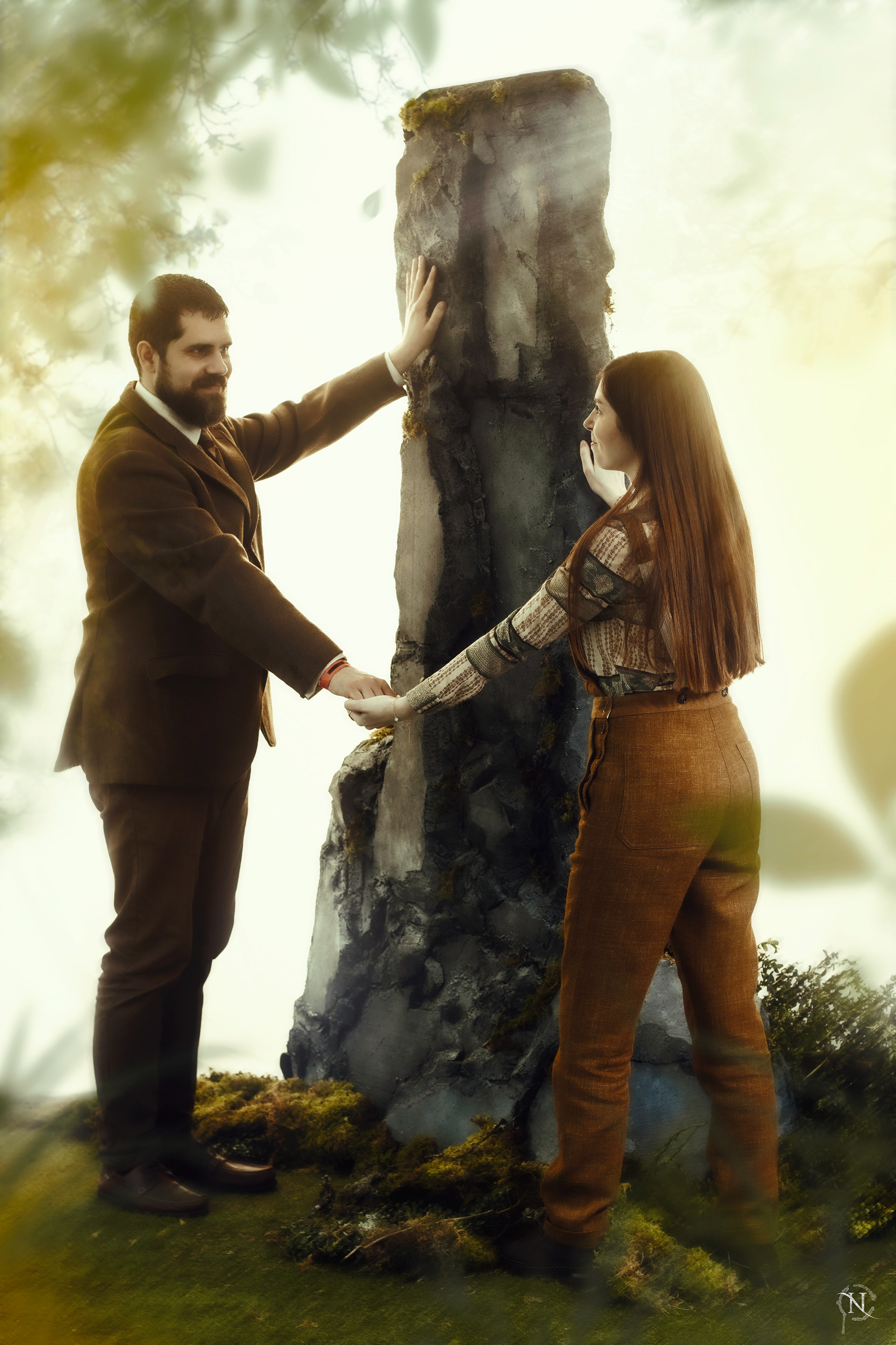 LandCon 2023, Courbevoie — official photo booth. Set design and construction by me, including the standing stone; booth management and visitor photography by me