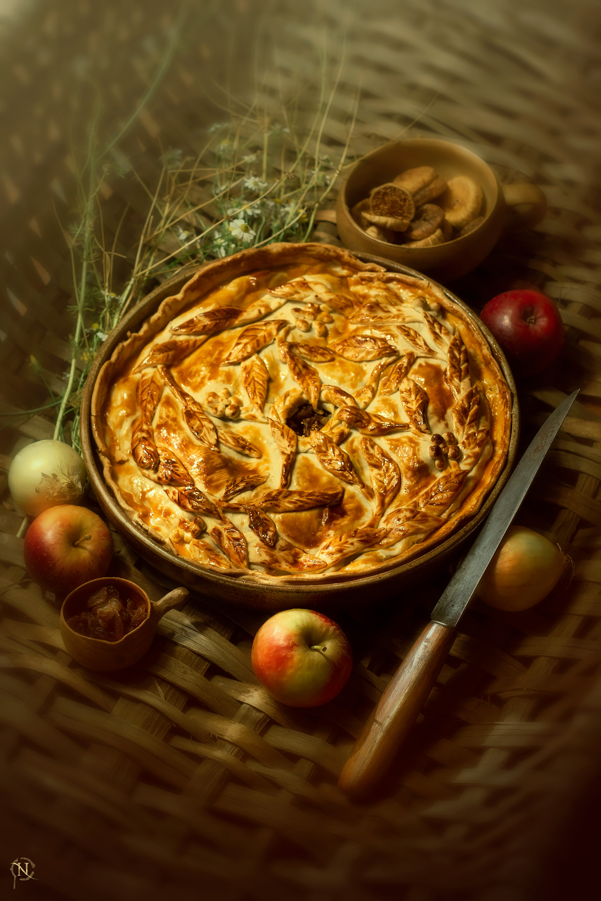 Medieval cuisine recreated from historical culinary sources — researched, translated, adapted, prepared and photographed by me, then served at the château