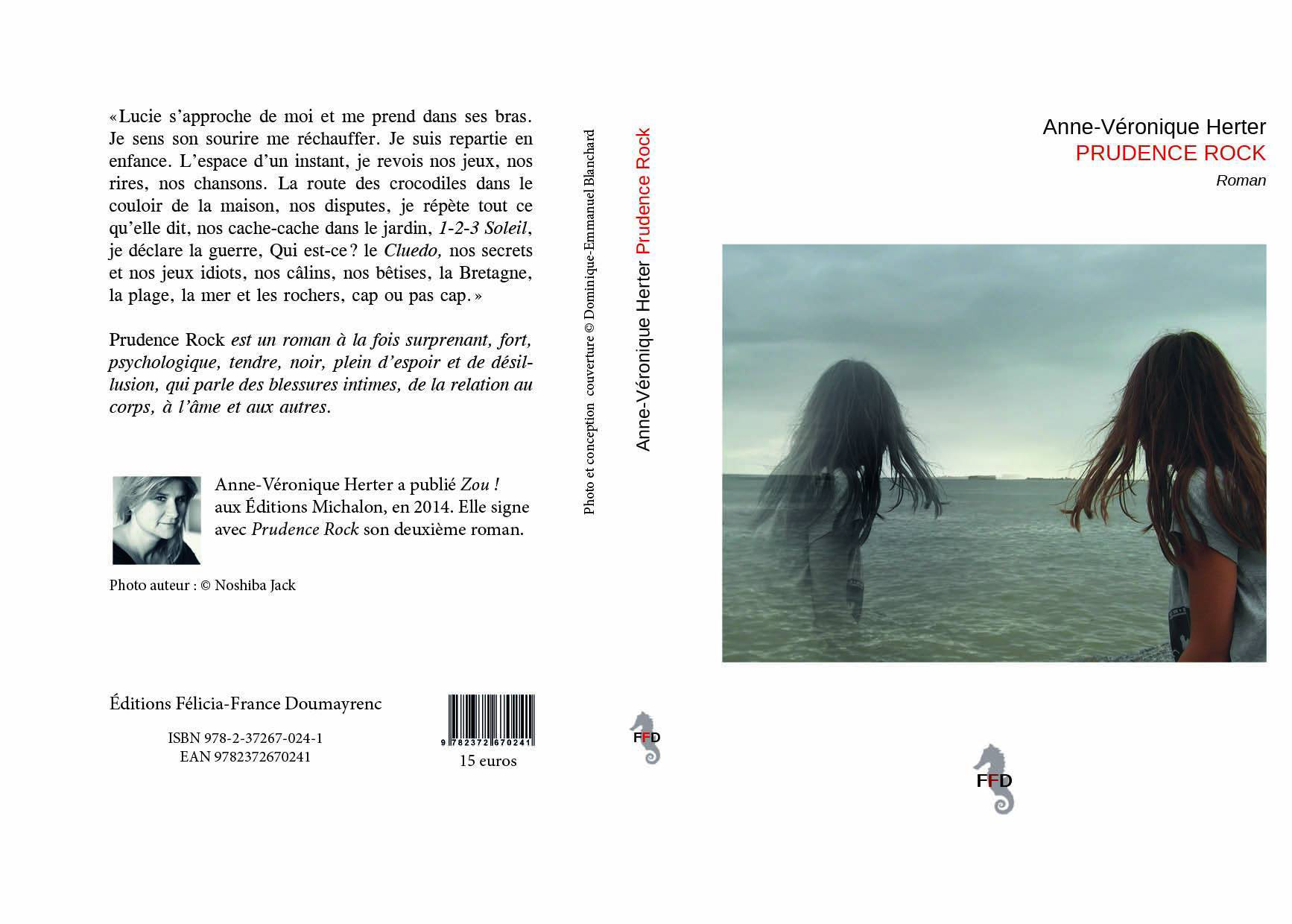 Anne-Véronique Herter — Prudence Rock. Published author portrait for the book’s back cover, photographed by me and credited as Noshiba Jack