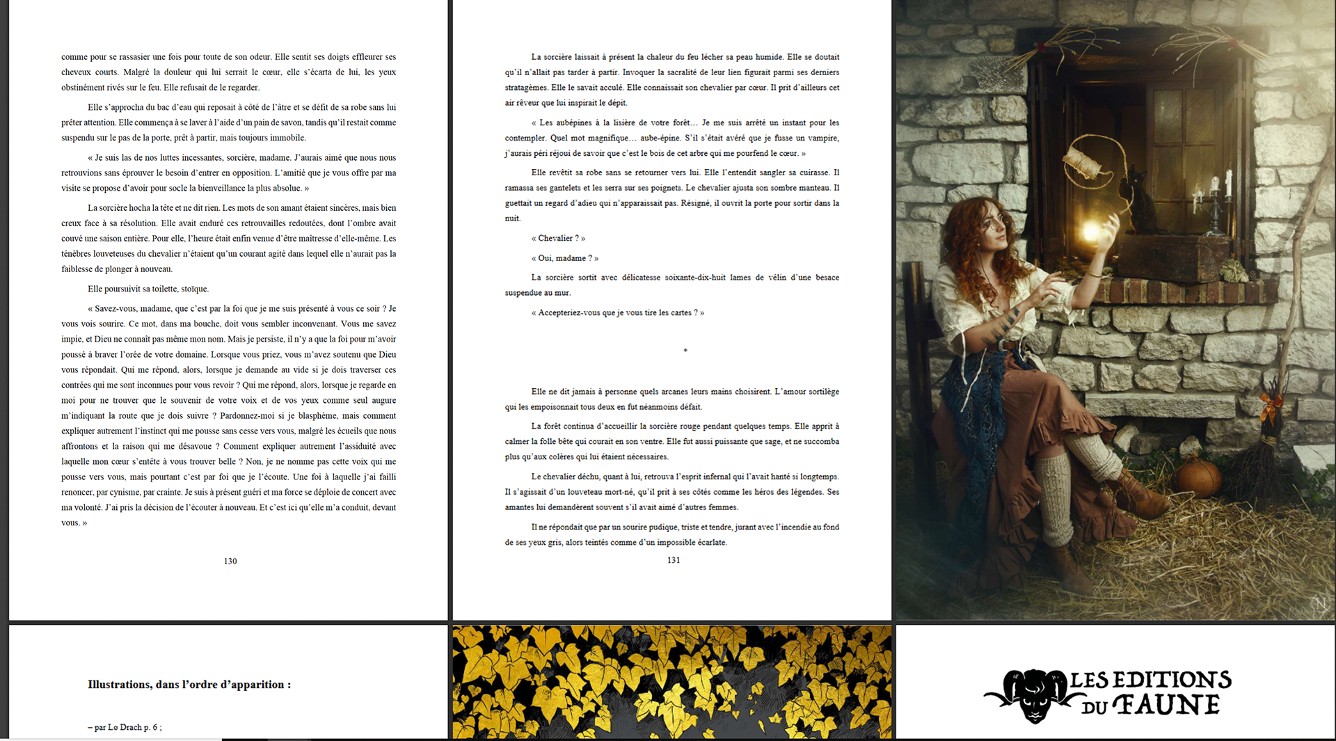 Éditions du Faune — published self-portrait used as a book illustration. Self-portrait photography and post-production by me