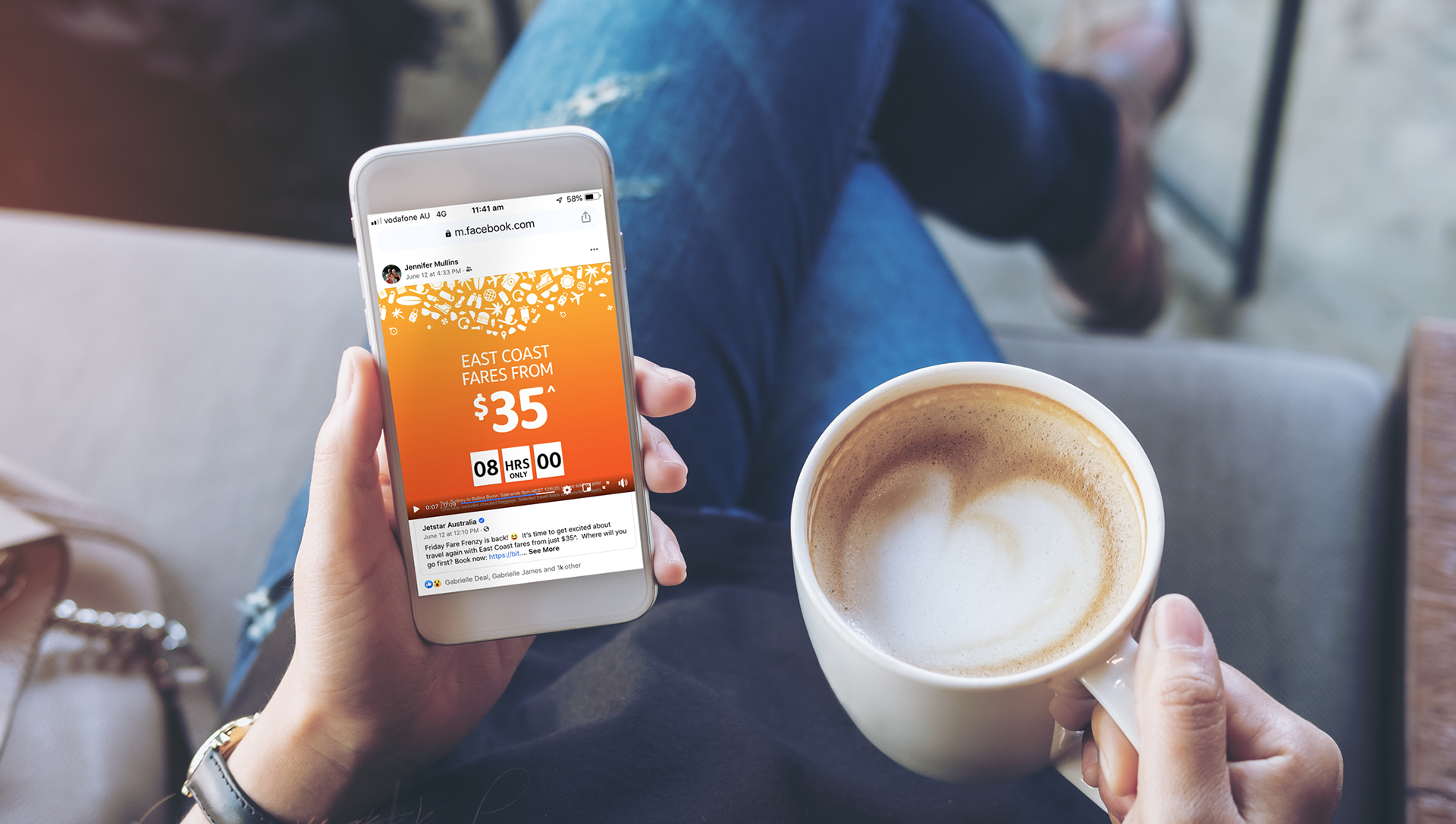 Jetstar's Friday Fare Frenzy sale - campaign lockup design & animation art direction