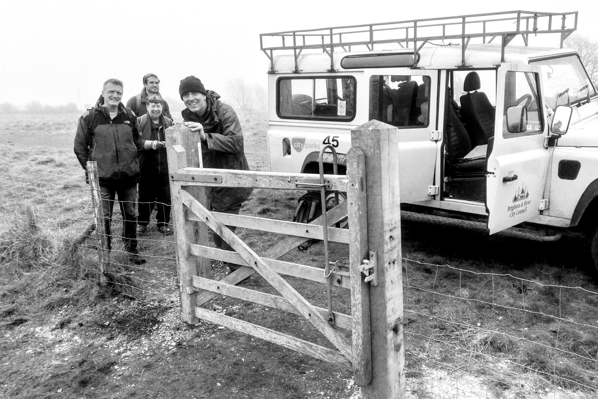 Building a new gate at Ladies Mile Nature Reserve