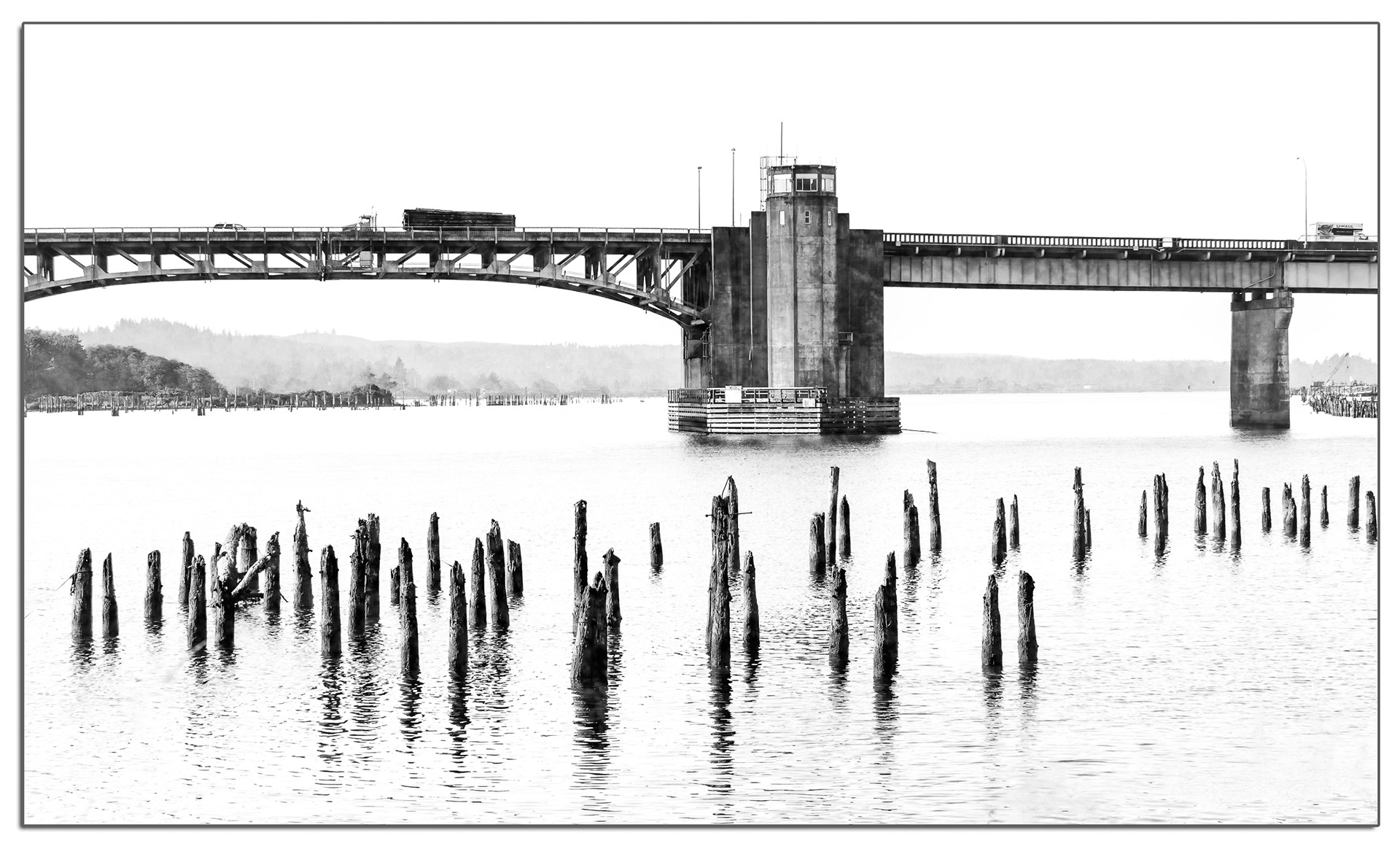 New Bridge and old pilings