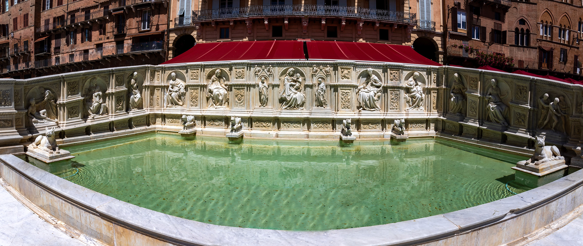Fonte Gaia (or Fountain of Joy) in the Piazza del Campo, Siena 18 June 2024