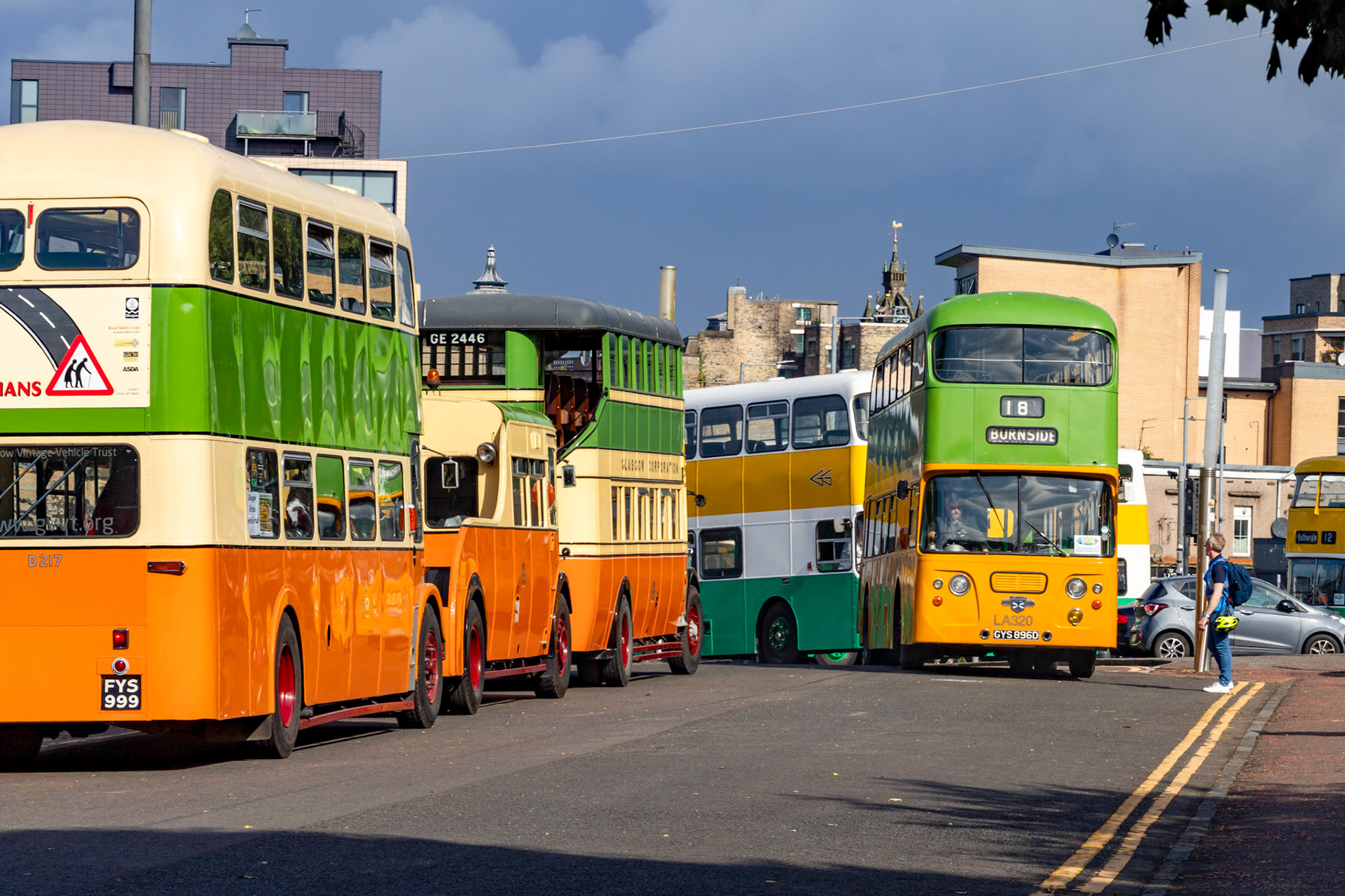 GYS896D Number: LA320 Leyland Atlantean 1973 - 100 years of Glasgow Corporation Motorbuses at the People's Palace Glasgow 03 August 2024