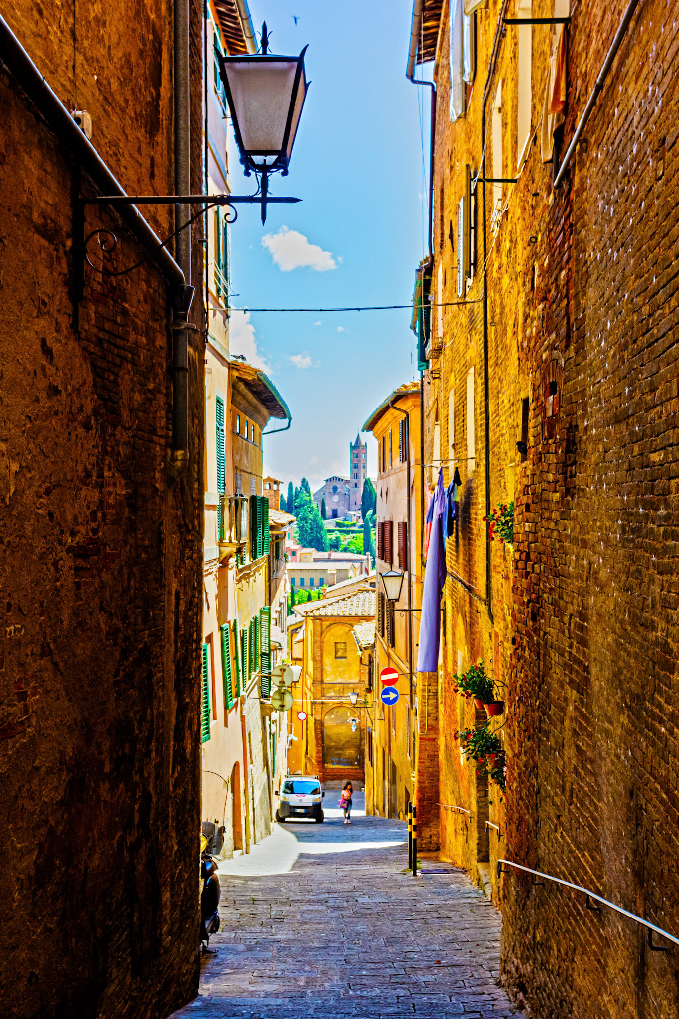 Street scene in Siena 26 June 2024