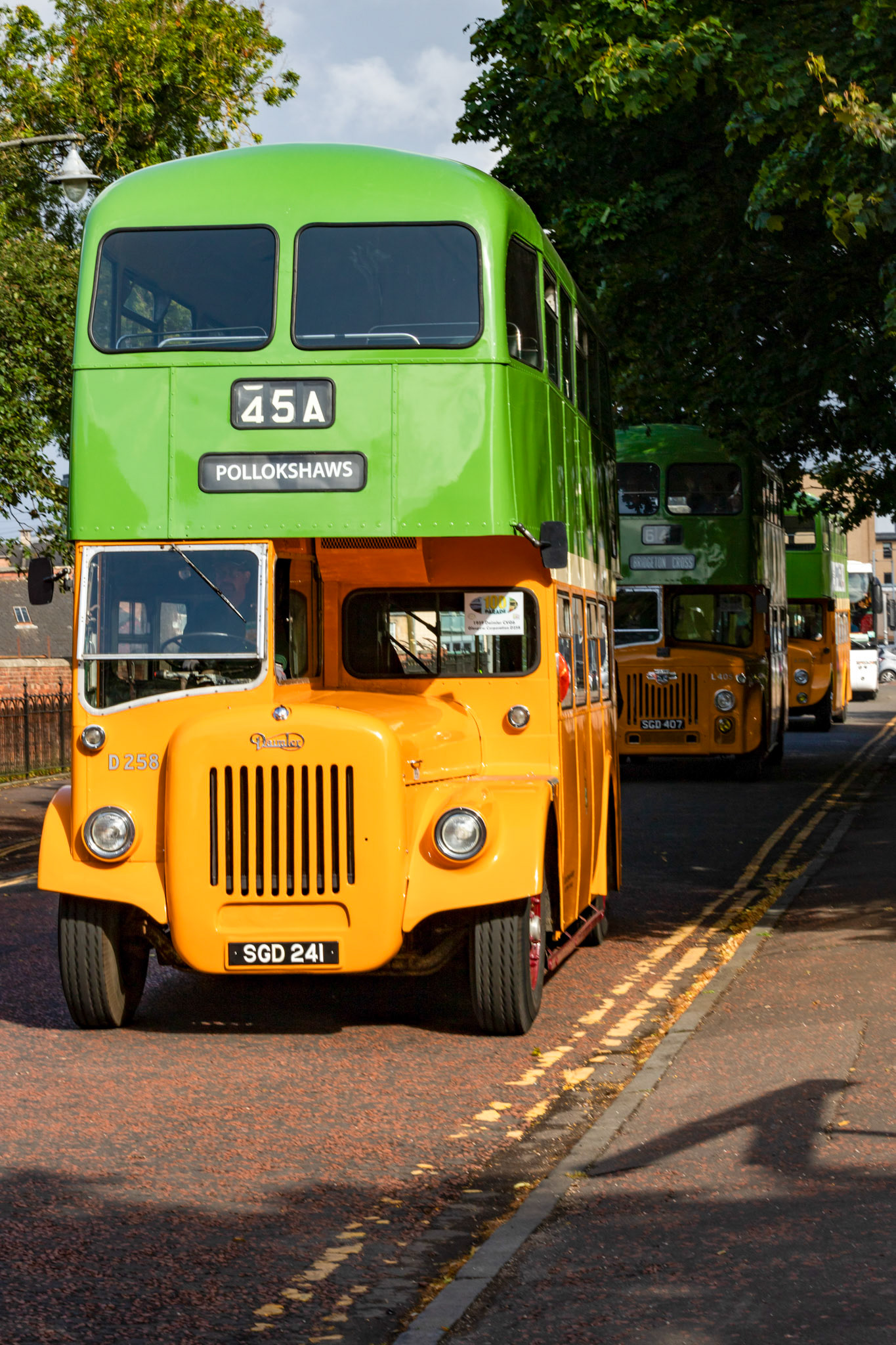 SGD241 Number: D258 Daimler CVD6  1959 - 100 years of Glasgow Corporation Motorbuses at the People's Palace Glasgow 03 August 2024