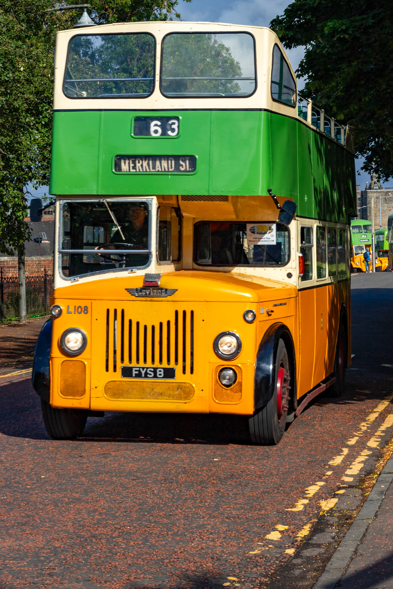 FYS8 Number: L108 Leyland Titan 1959 - 100 years of Glasgow Corporation Motorbuses at the People's Palace Glasgow 03 August 2024