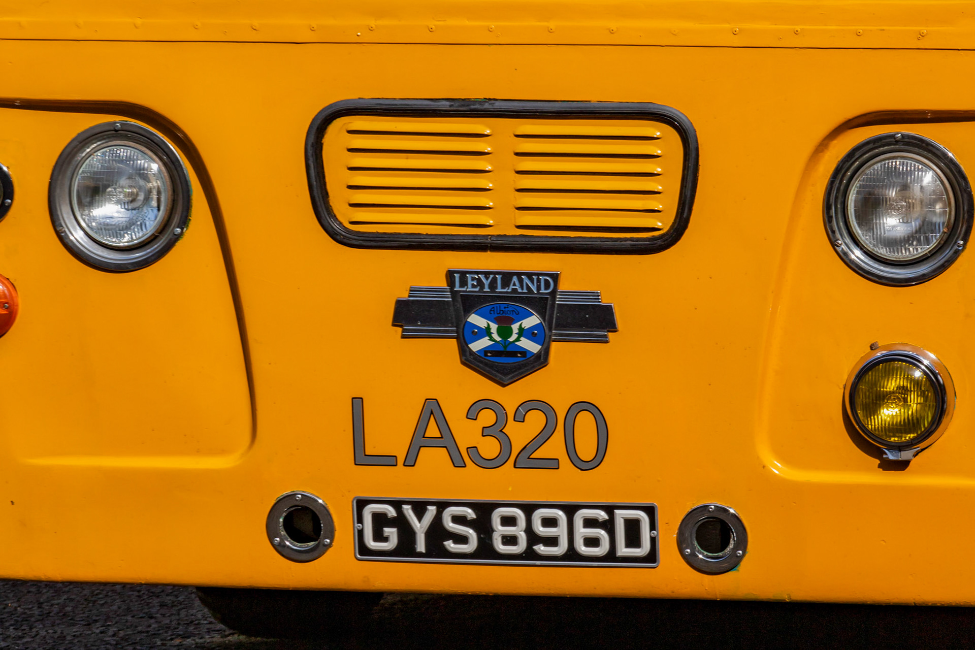 GYS896D Number: LA320 Leyland Atlantean 1973 - 100 years of Glasgow Corporation Motorbuses at the People's Palace Glasgow 03 August 2024