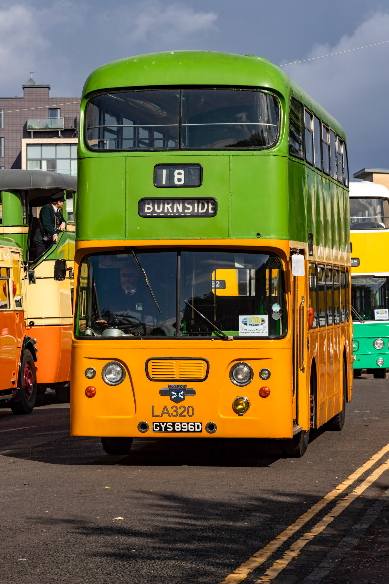 GYS896D Number: LA320 Leyland Atlantean 1973 - 100 years of Glasgow Corporation Motorbuses at the People's Palace Glasgow 03 August 2024