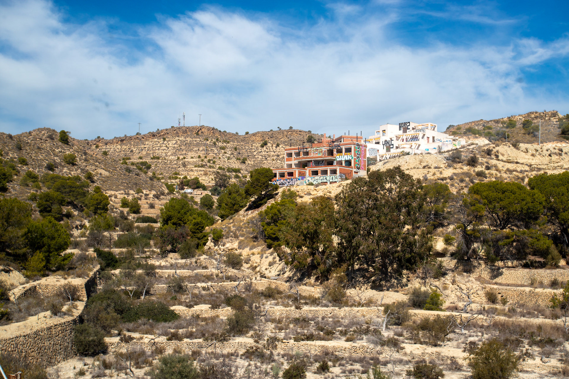 View from tram between Alicante &amp; Benidorm 18 March 2024